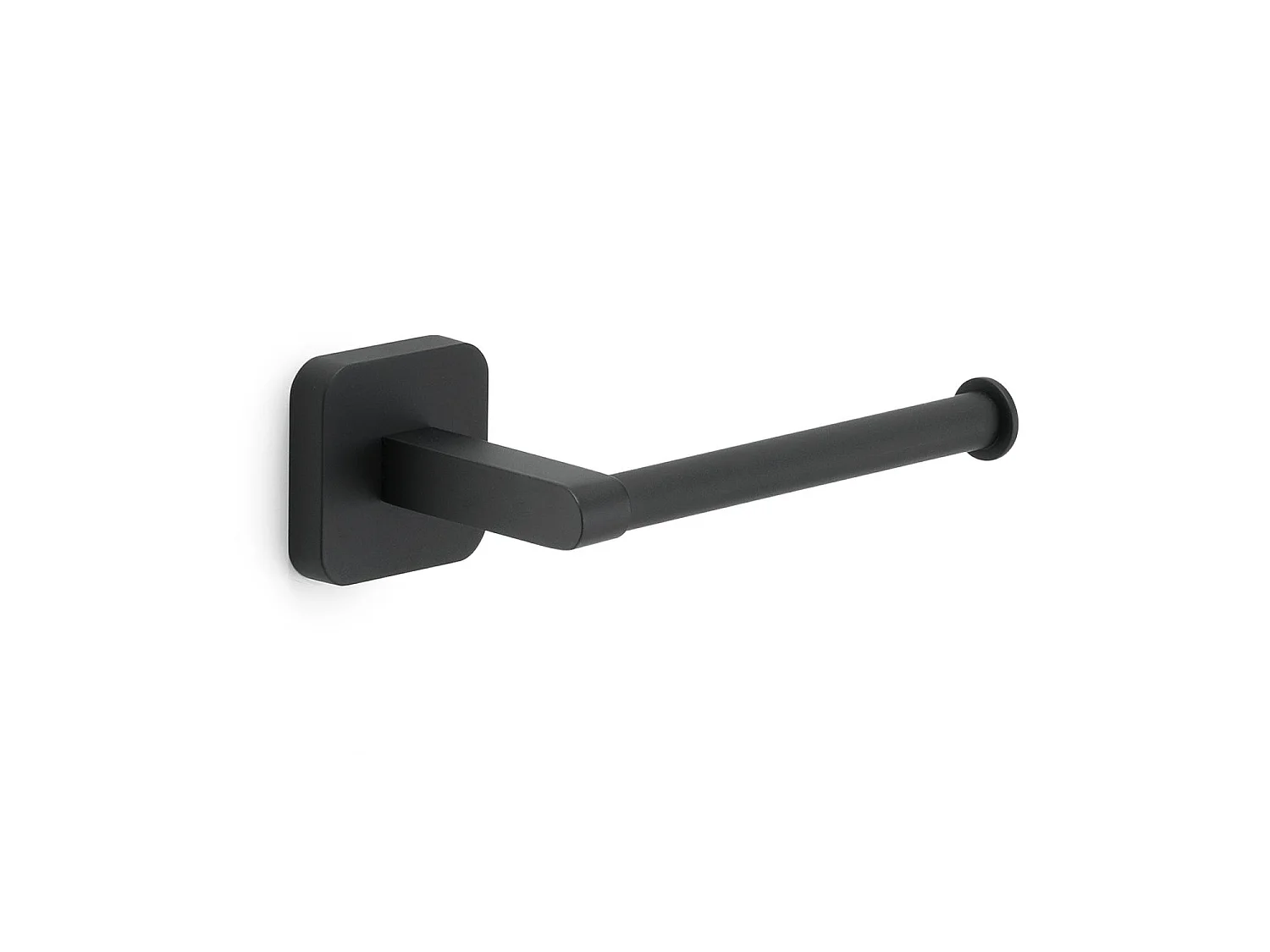 Porte-Rouleau Wc Noir Mat Fixation Vis Ou Adhésif | Tahiti