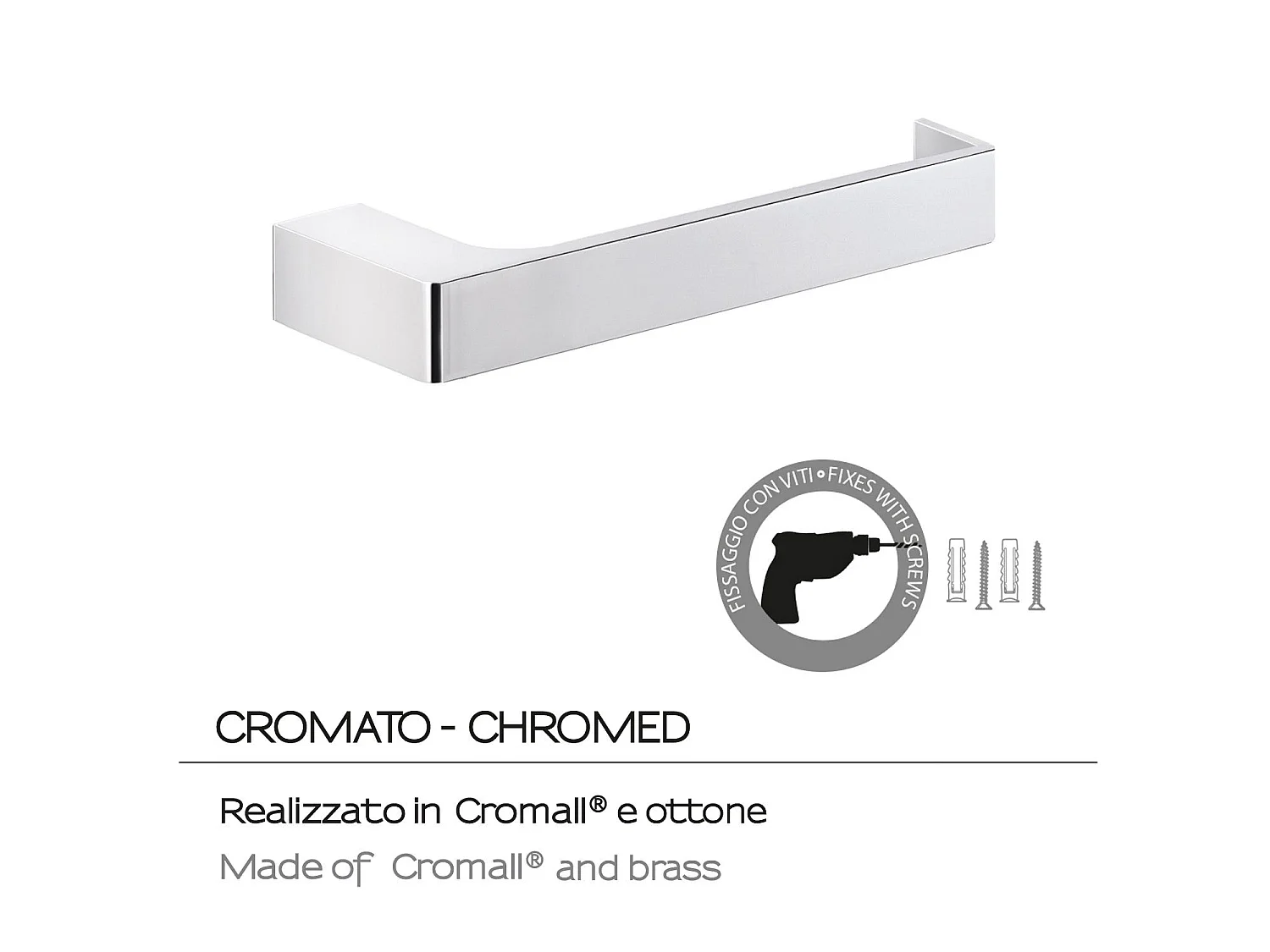 Porte-Rouleau Wc Chromé En Laiton, Cromall Et Acier Inoxydable | Palazzo