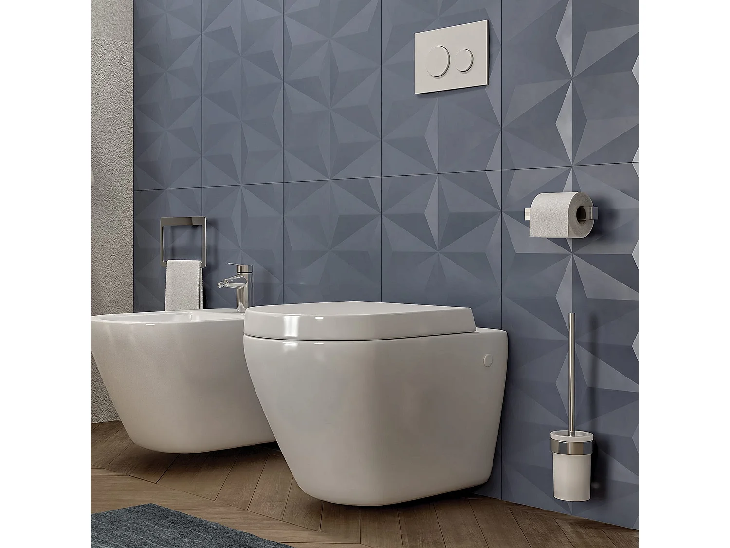 Porte-Rouleau Wc Chromé En Laiton, Cromall Et Acier Inoxydable | Palazzo