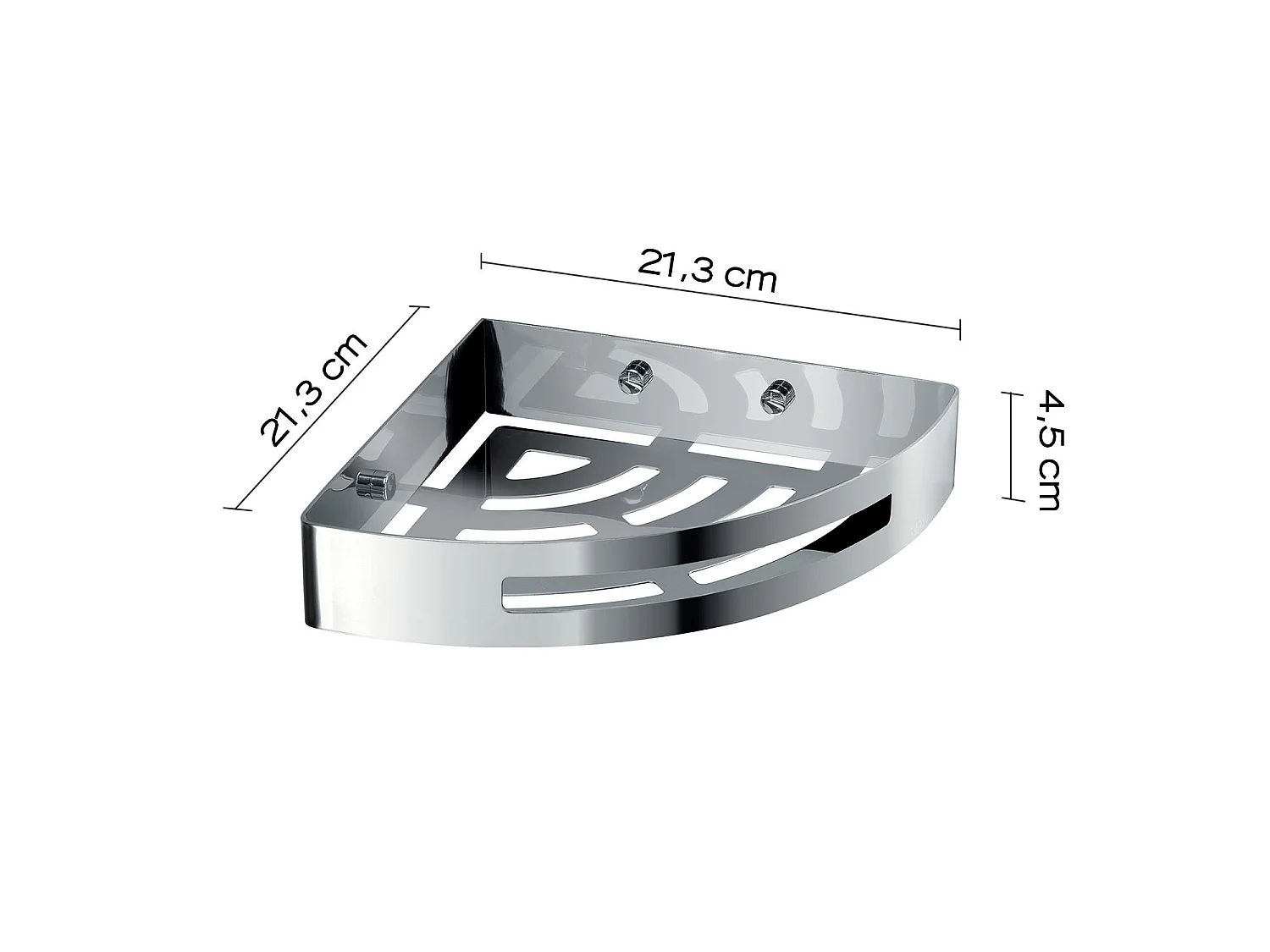 Étagère D’Angle De Douche En Acier Inoxydable Brillant | Tasso