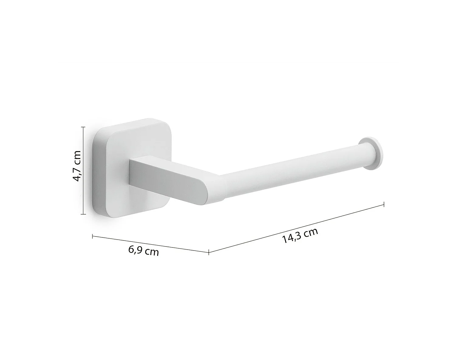Porte-Rouleau Wc Blanc Mat Fixation Vis Ou Adhésif | Tahiti
