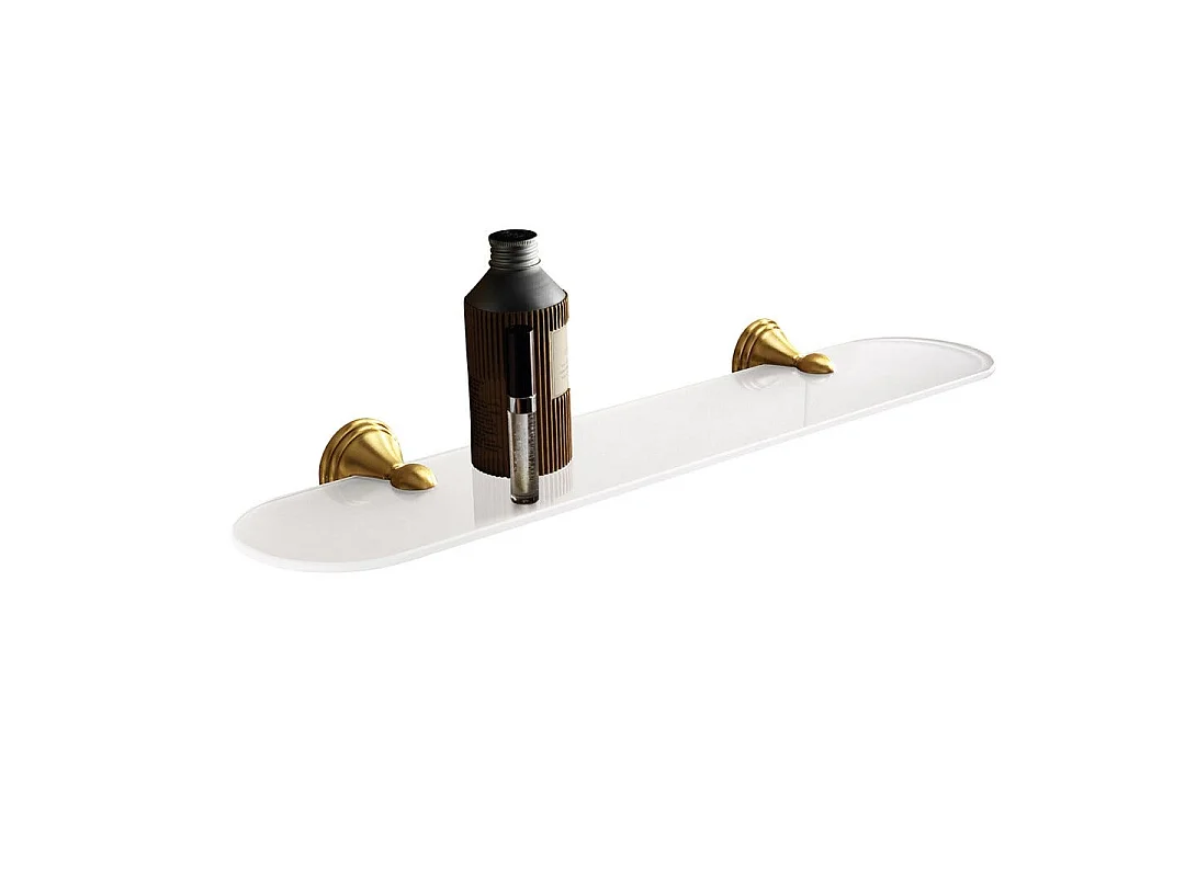 Étagère Murale De Salle De Bains Verre Et Bronze | Rosa