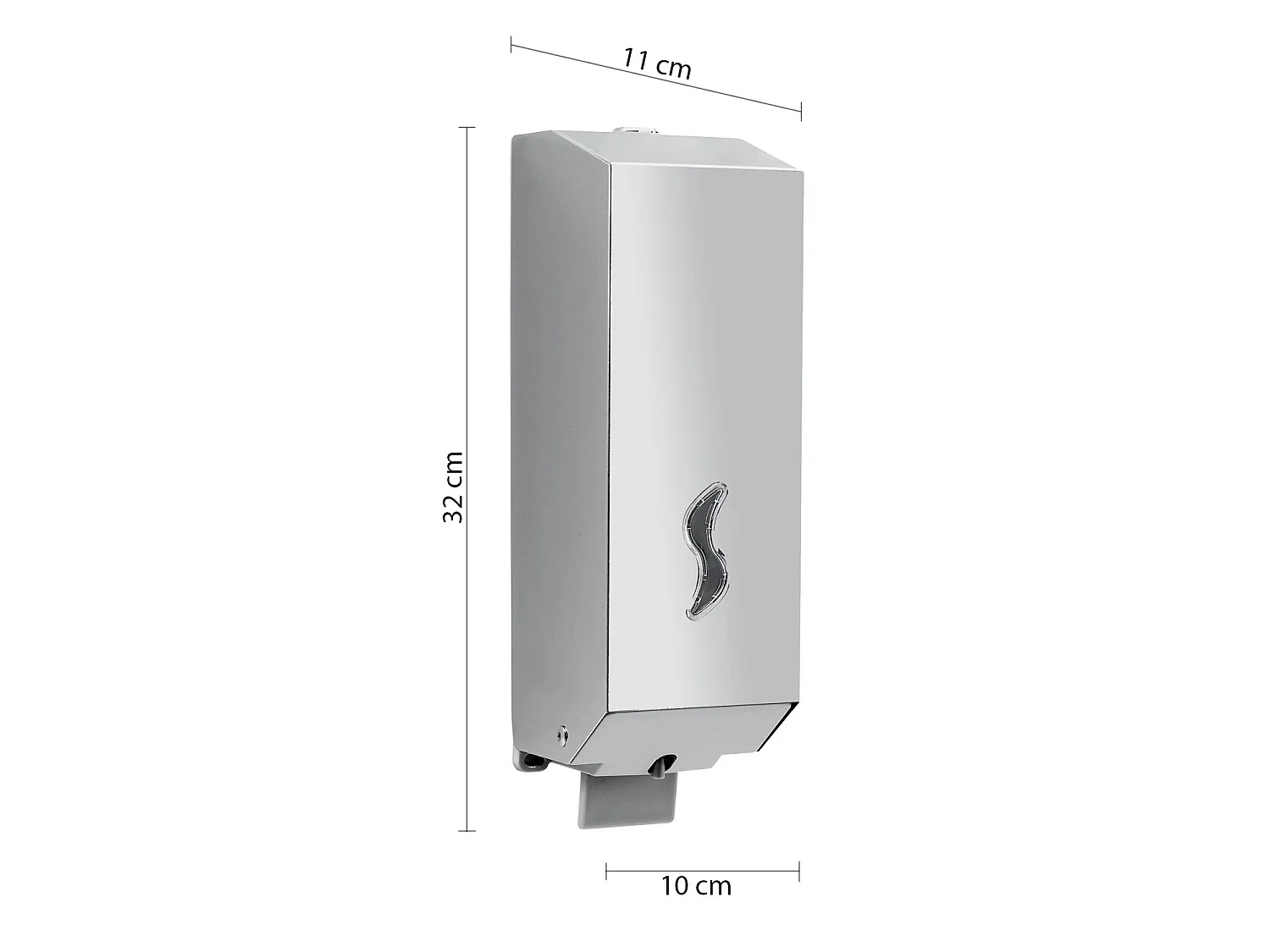 Distributeur De Savon Chromé 1200 Ml Avec Serrure De Sécurité | Kubix