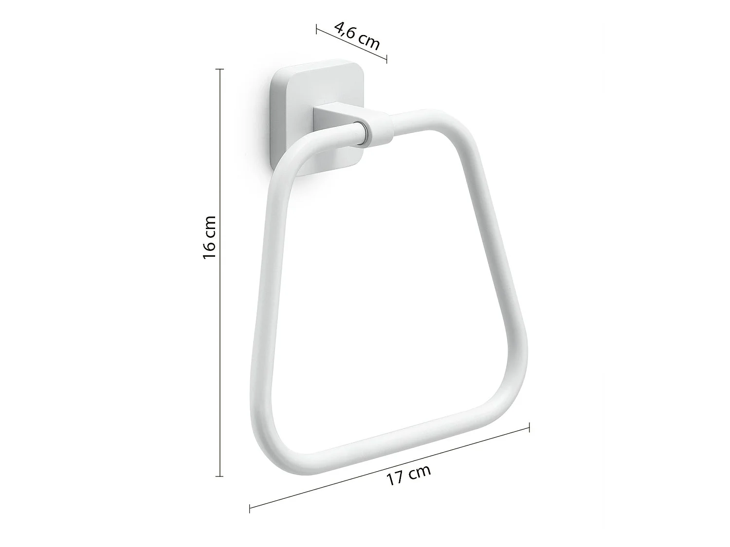 Porte-Serviettes Anneau Mural Blanc Mat | Tahiti