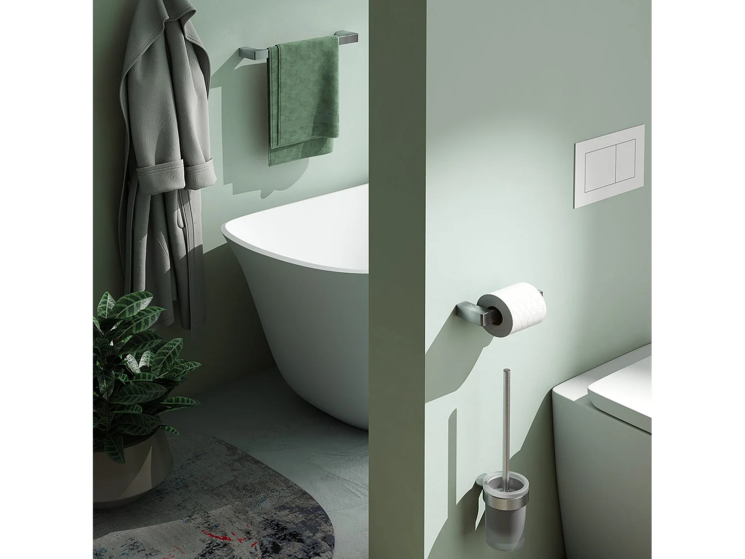 Porte-Serviettes Mural 45 Cm Finition Brossée | Palazzo