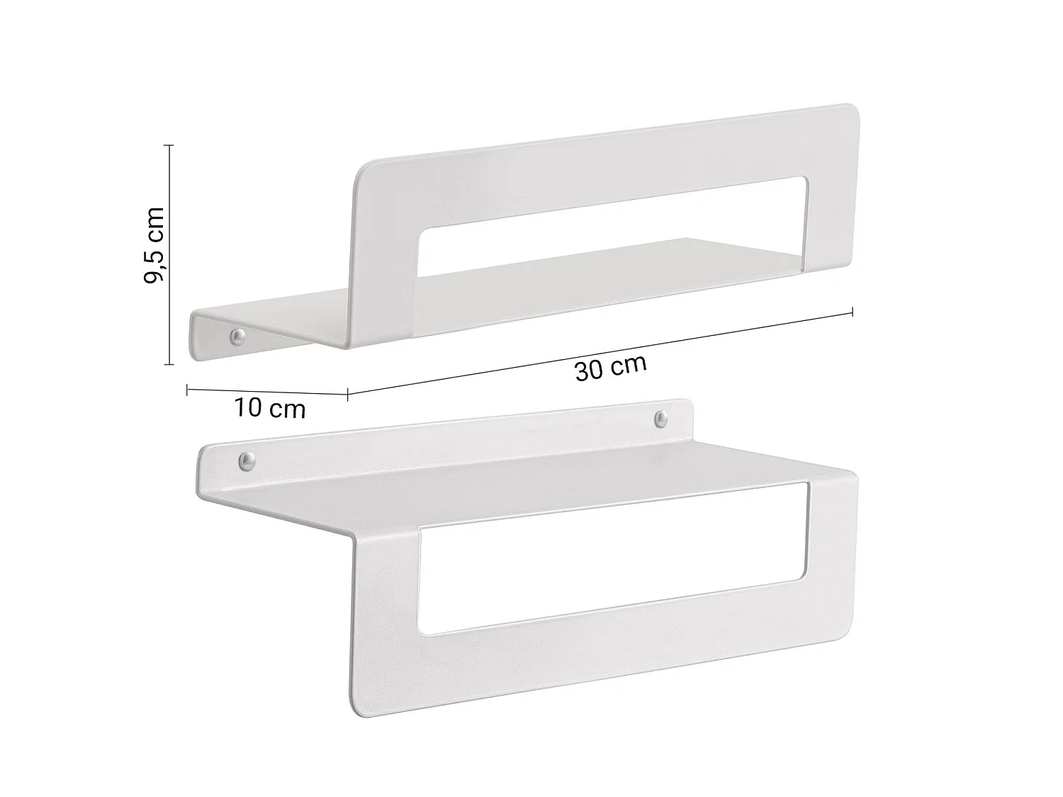 Étagère De Douche Avec Porte-Serviettes 30 Cm Blanc Mat | Camelia