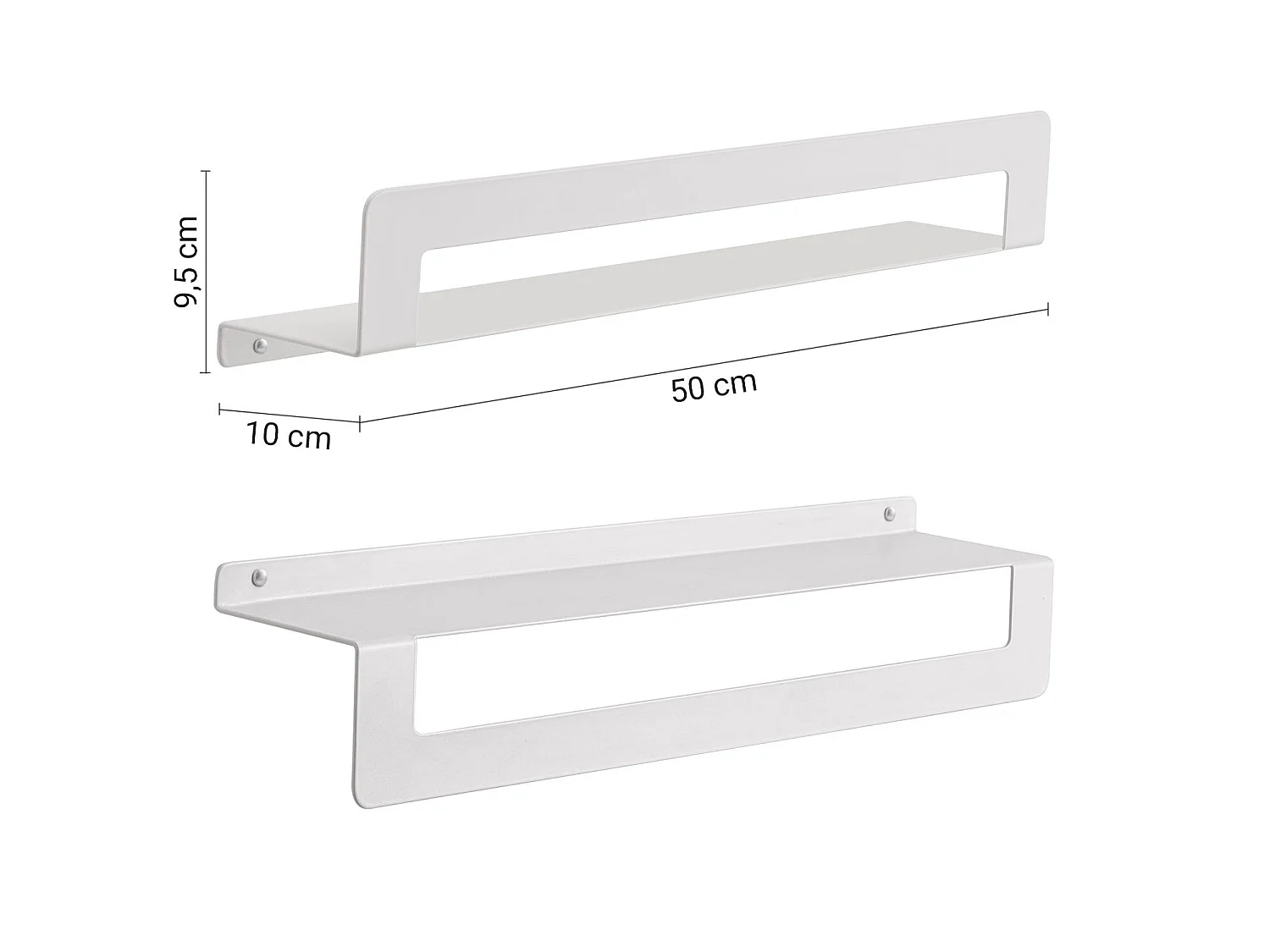 Étagère De Douche Avec Porte-Serviettes 50 Cm Blanc Mat | Camelia