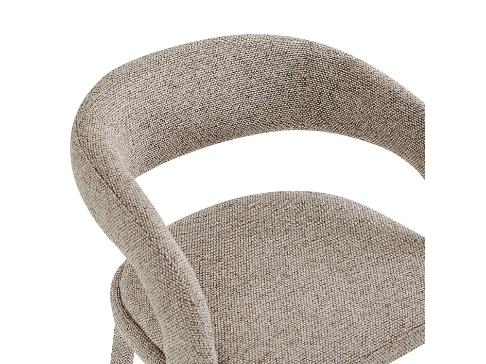 Romy - Lot de 2 chaises de bar en tissu H75cm - Marron chiné