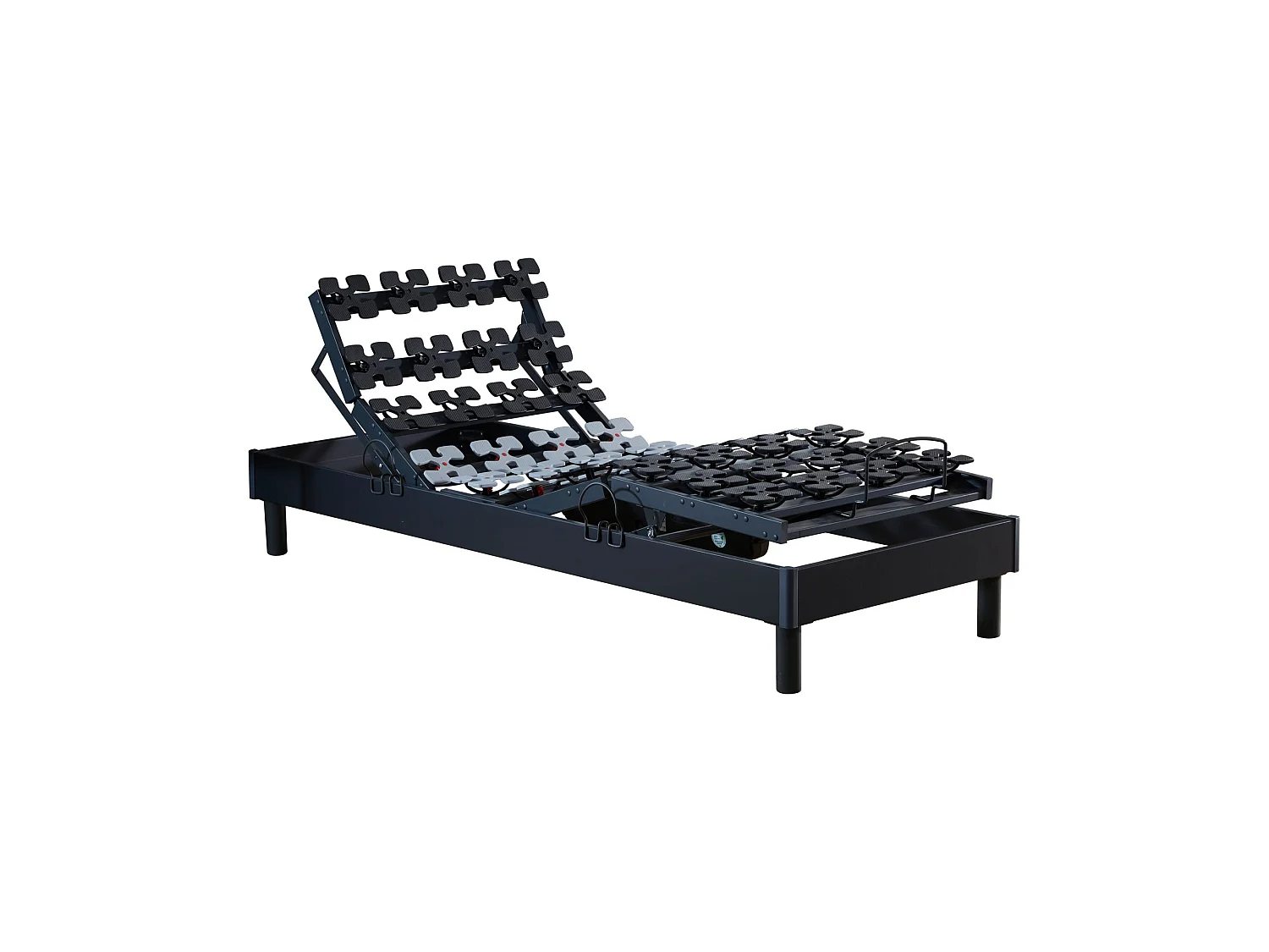 Ensemble lit électrique de relaxation multi lattes + Matelas mousse 35HR - 90 x 190 cm