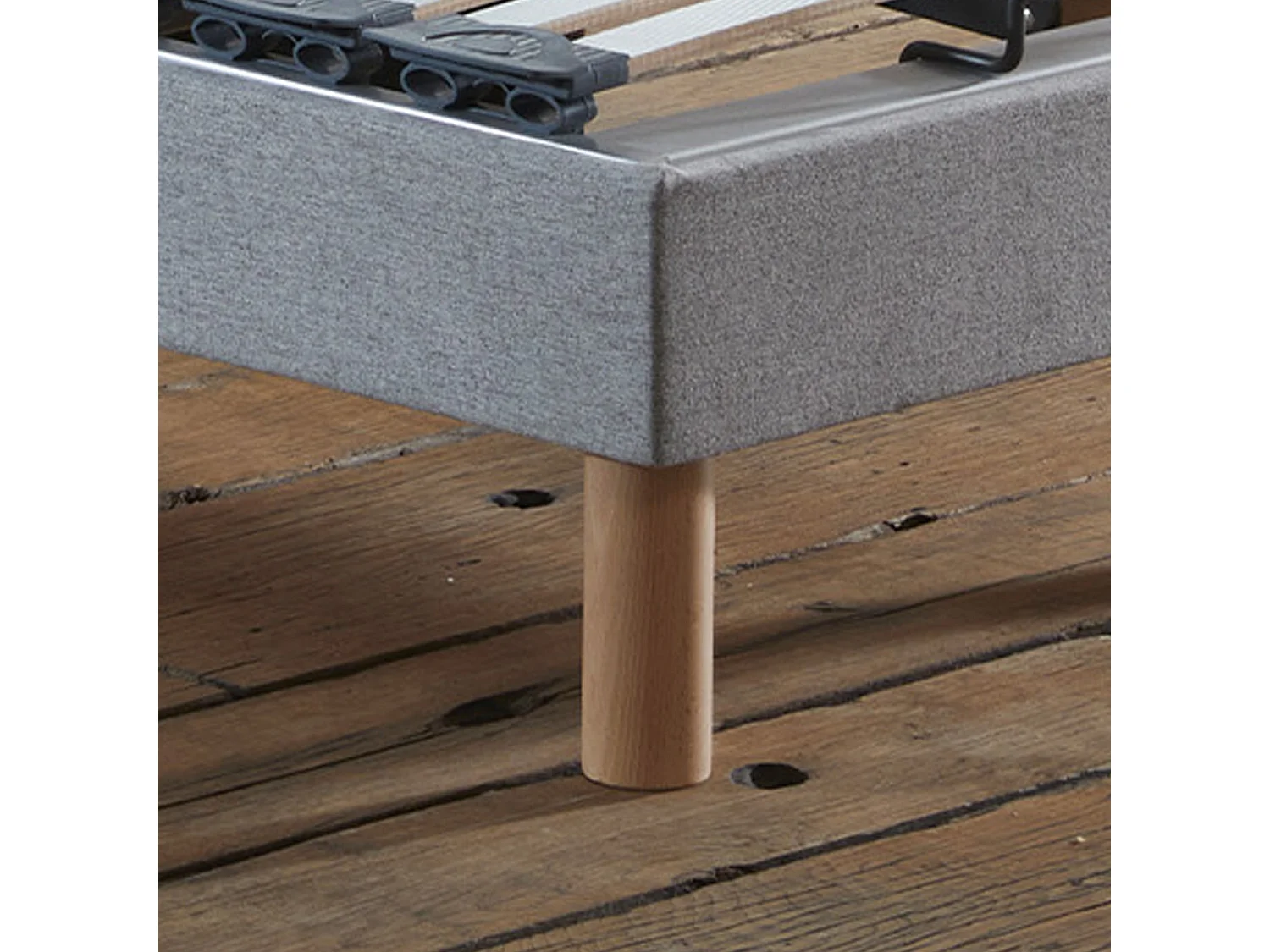 Ensemble lit électrique relaxation multi lattes + Matelas Mousse à mémoire de forme Couleur - Gris Clair, - 2x70 x 190 cm