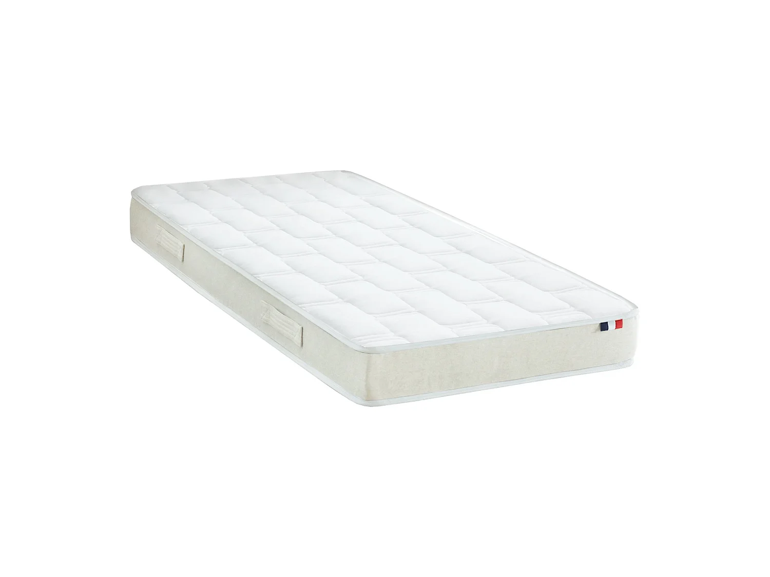 Ensemble lit électrique de relaxation multi lattes + Matelas 100% latex Couleur - Beige, - 2x80 x 200 cm