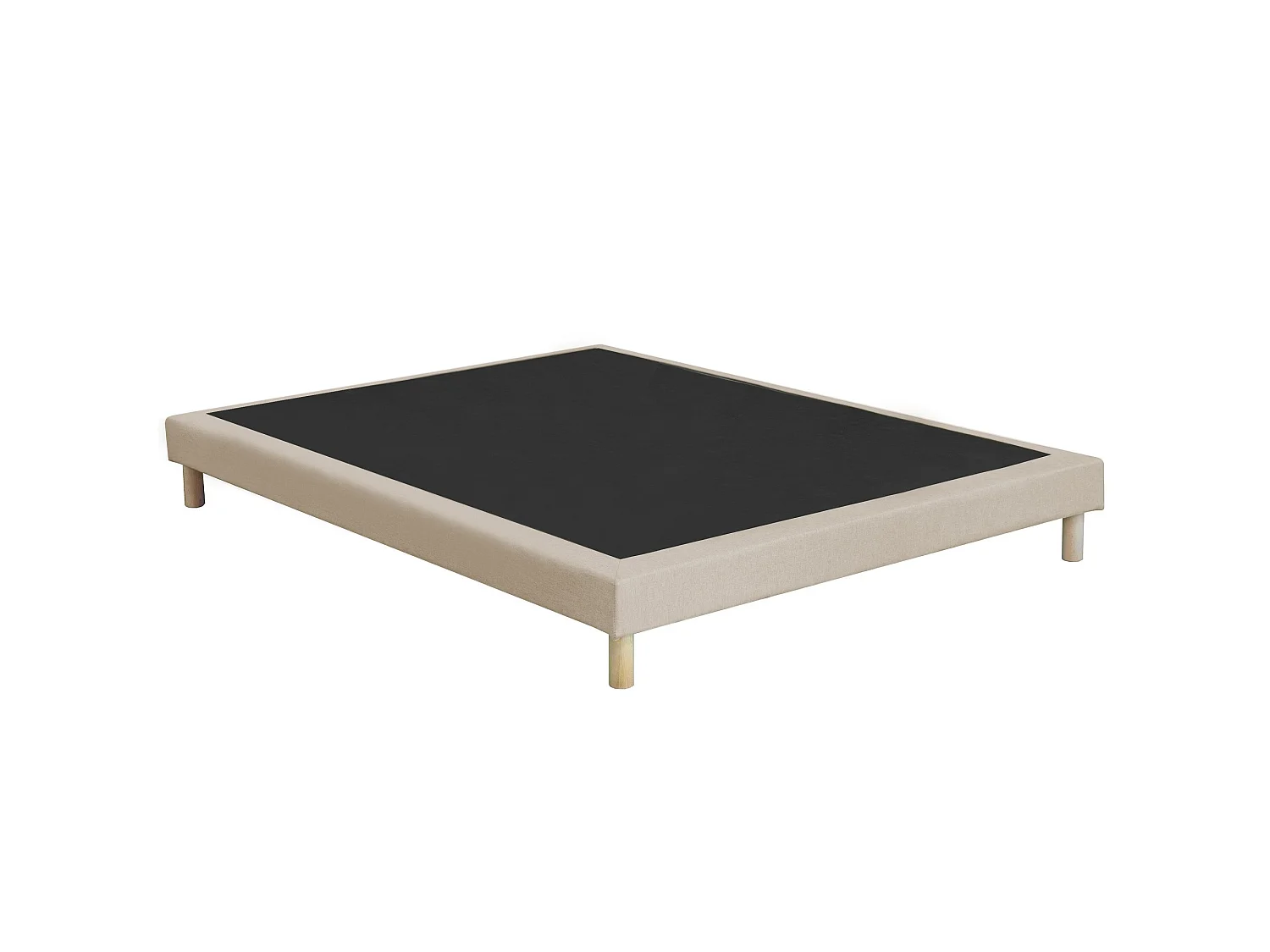 Ensemble matelas ressort, H28 cm, accueil memoire de forme, sommier beige 140 x 200 cm
