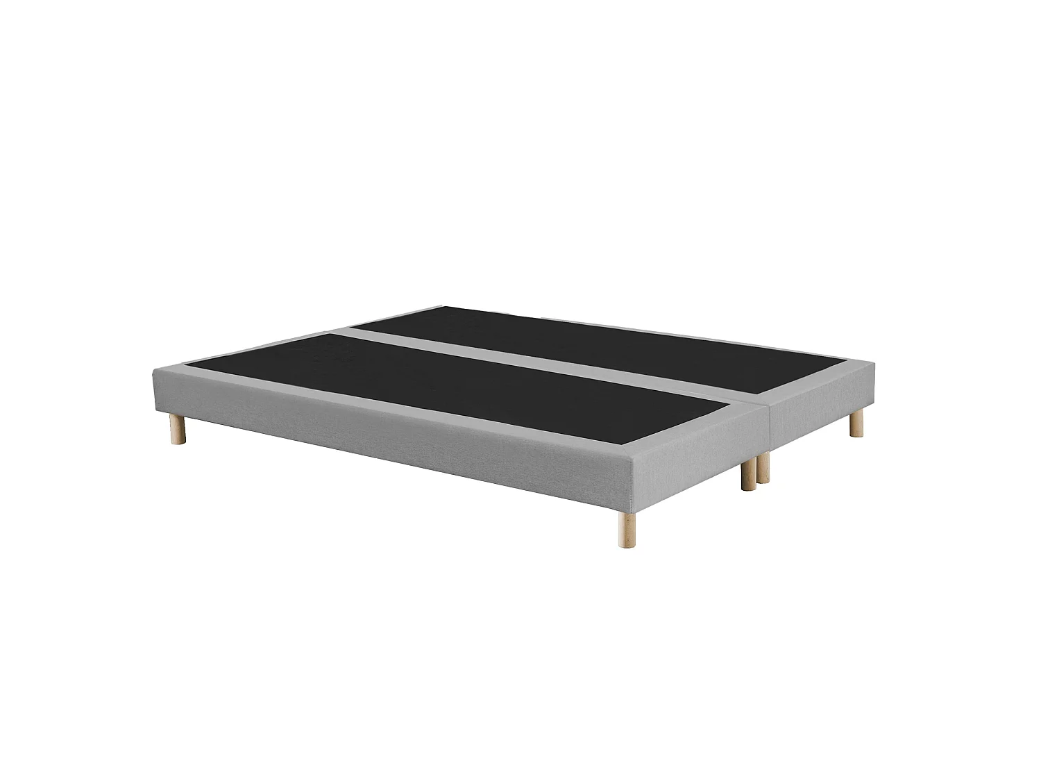 Ensemble 180x200 Matelas polylatex 80 kg/m3 et sommier tapissier gris