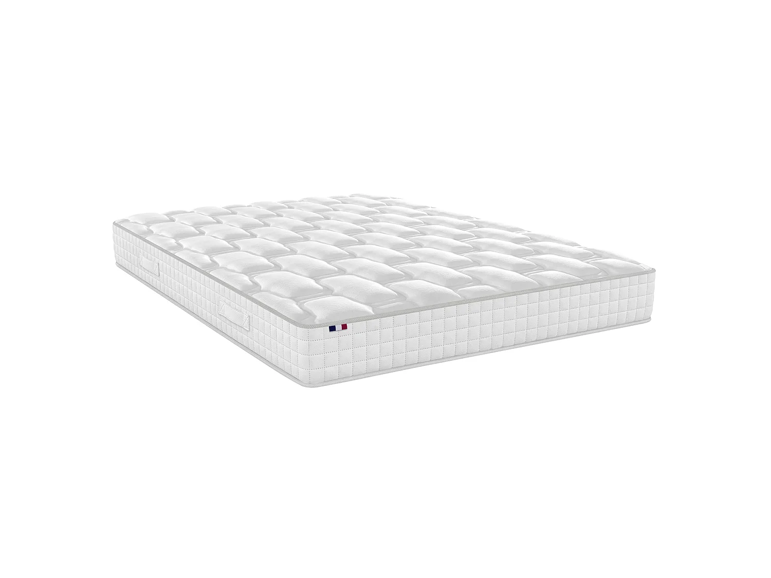Ensemble matelas ressorts, H24cm, sommier en kit - 180x200cm - beige