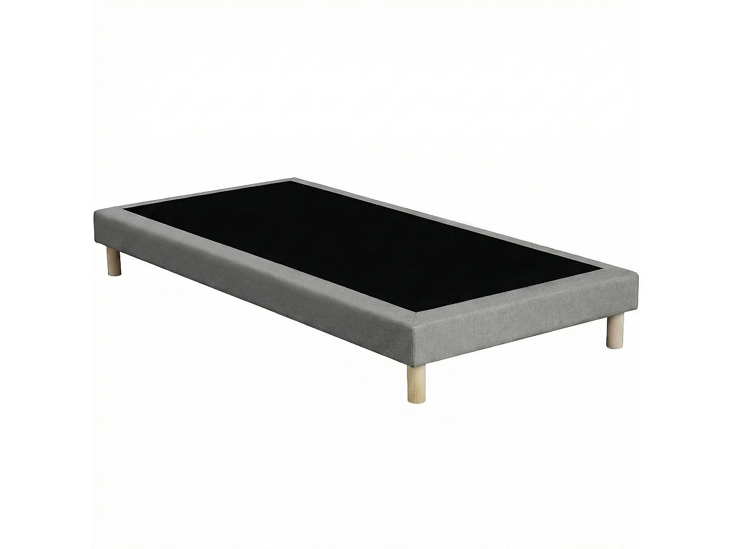 Ensemble matelas 90 x 190 - 100% latex 3 zones PURE avec sommier gris