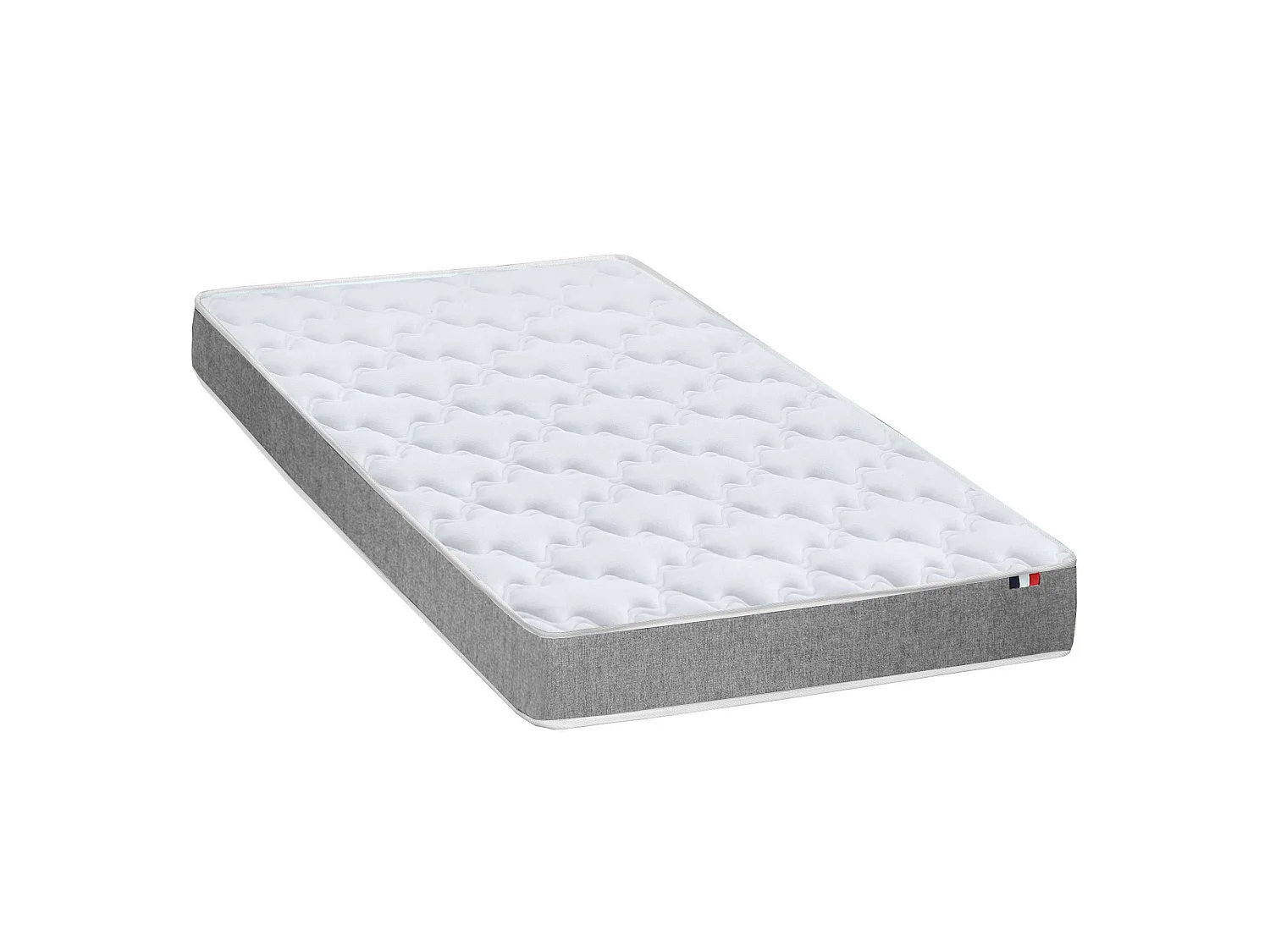 Ensemble matelas mousse 25kg/m3 H16 sommier en kit 90x190cm beige