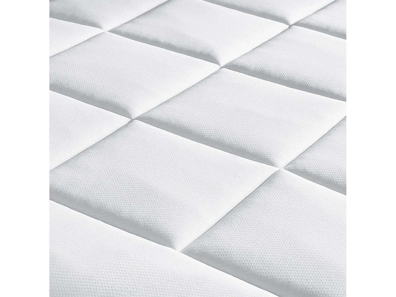 Matelas ressorts, accueil mémoire de forme, H 28 cm, sommier en kit - 140x190 cm - beige