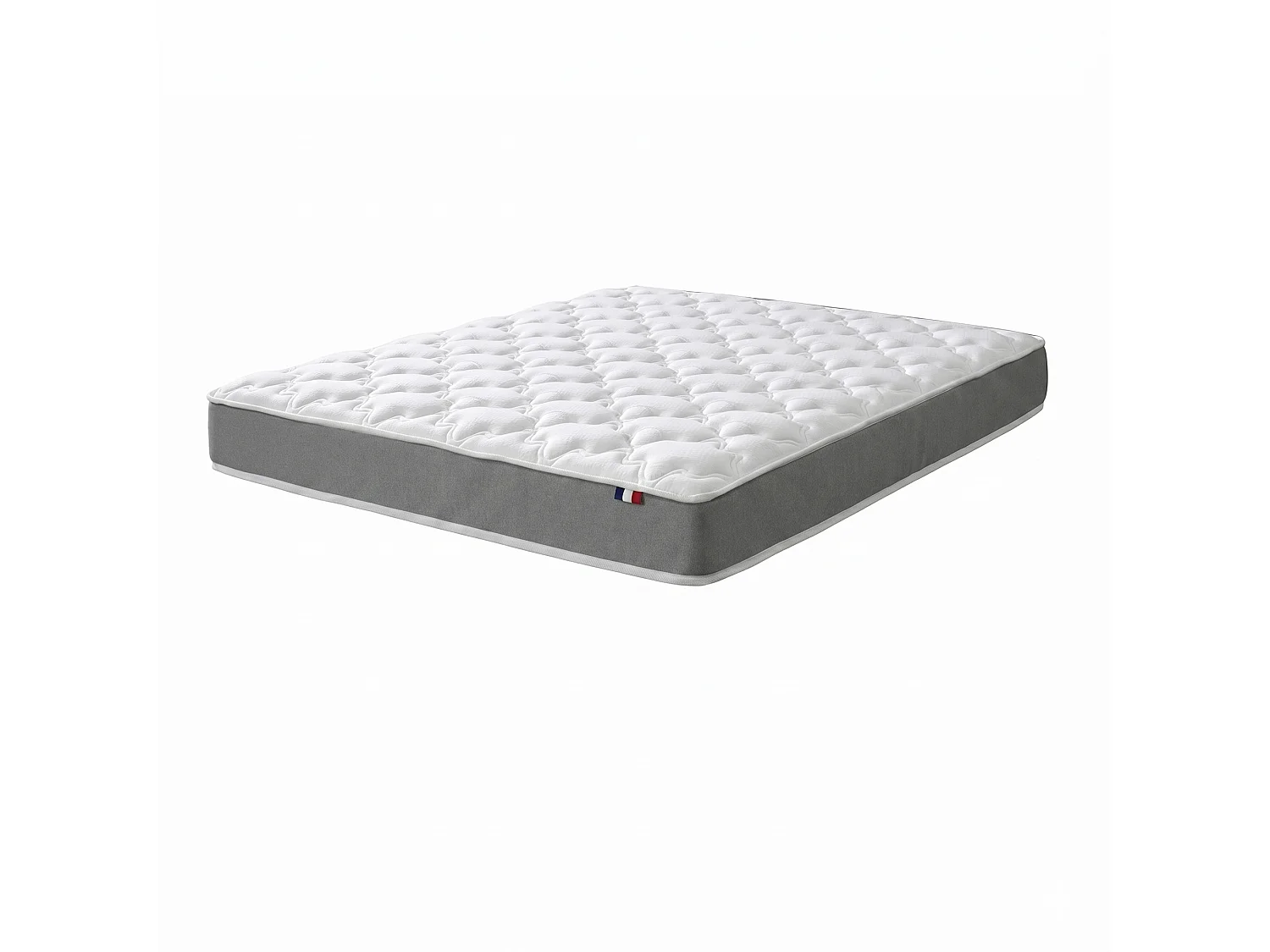 Ensemble matelas mousse haute résilience H16 sommier en kit 140x190cm beige
