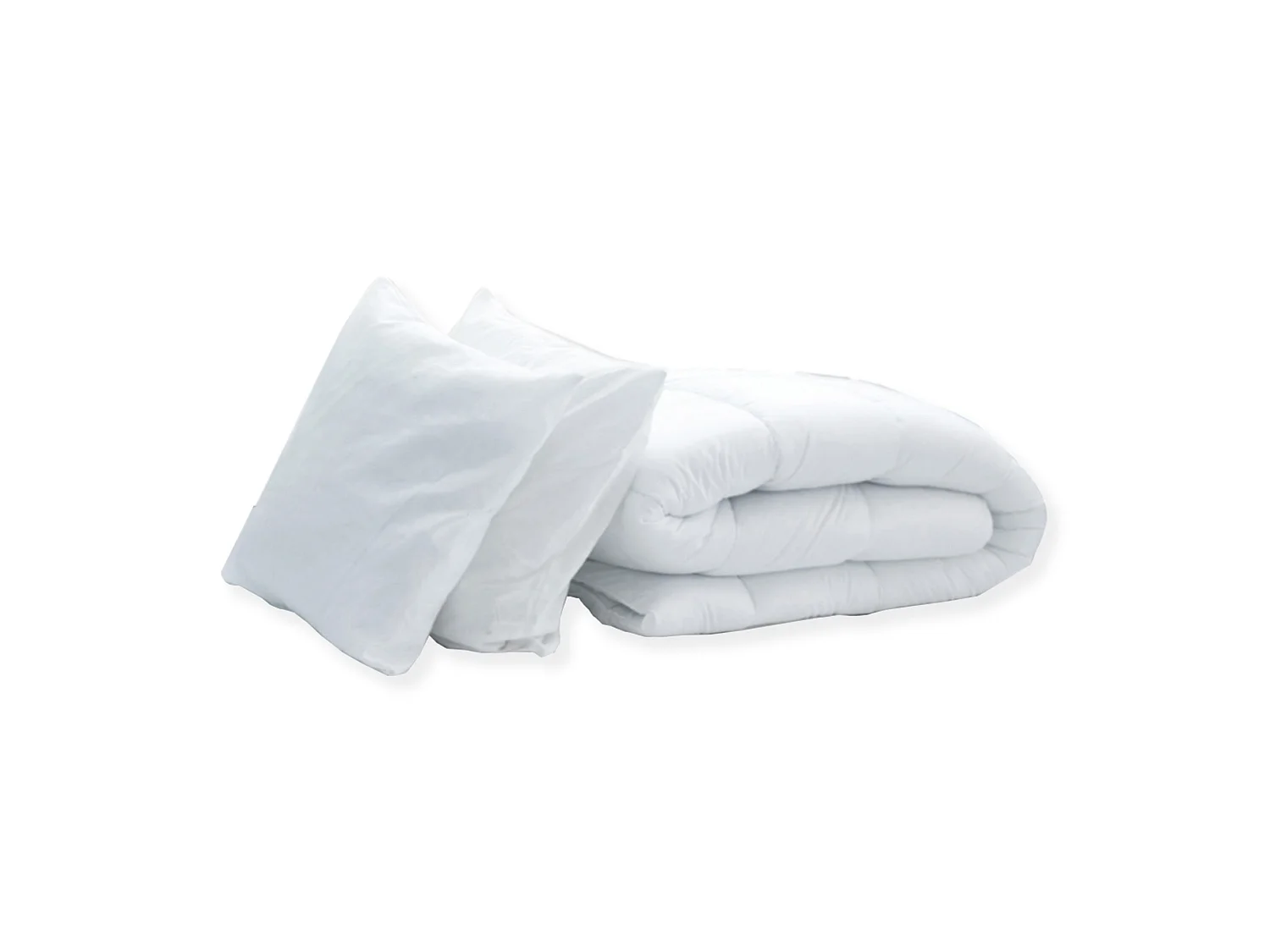 Pack matelas ressorts ASTRE + sommier kit gris + couette et oreillers 160 x 200 cm