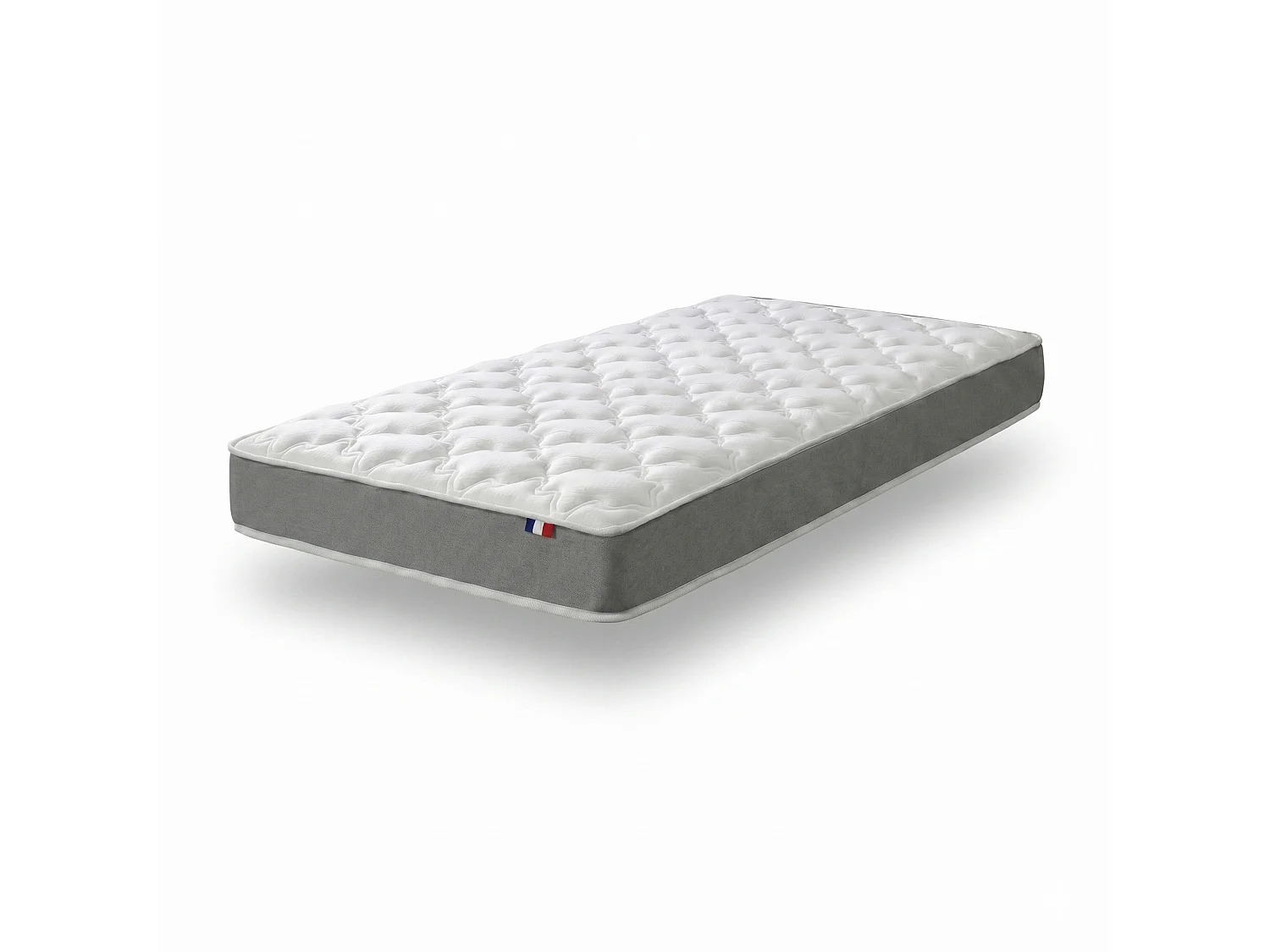 Ensemble matelas mousse haute résilience H16 sommier en kit 90x200cm beige