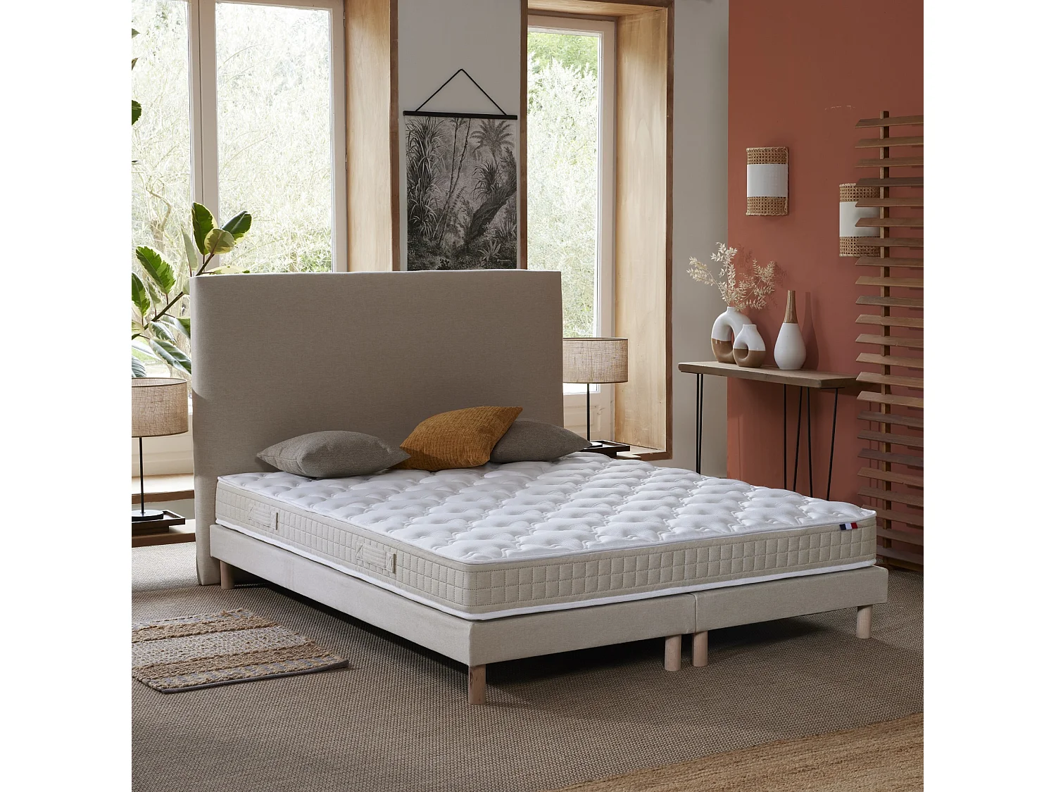 Matelas latex 3 zones PURE - soutien ferme, Made in France - 160 x 200 cm