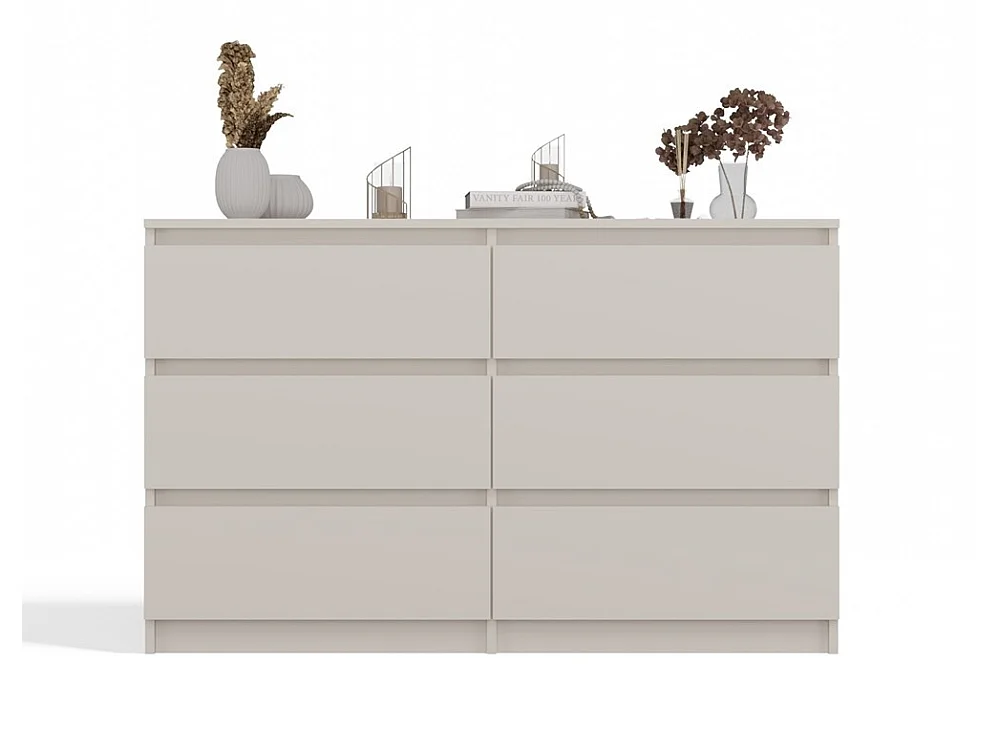 Ladekast 120cm  6 lades  Creme