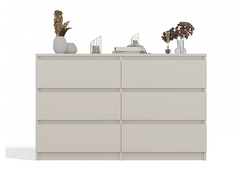 Ladekast 120cm  6 lades  Creme