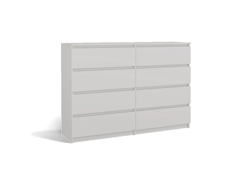 Ladekast  140 cm 8 lades Wit