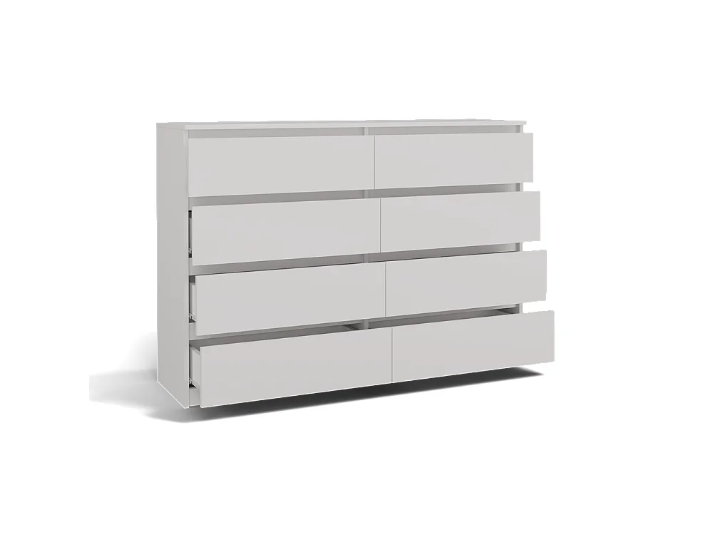 Ladekast  140 cm 8 lades Wit