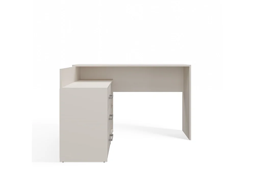 Hoekbureau met lades Creme - 120x50x76cm