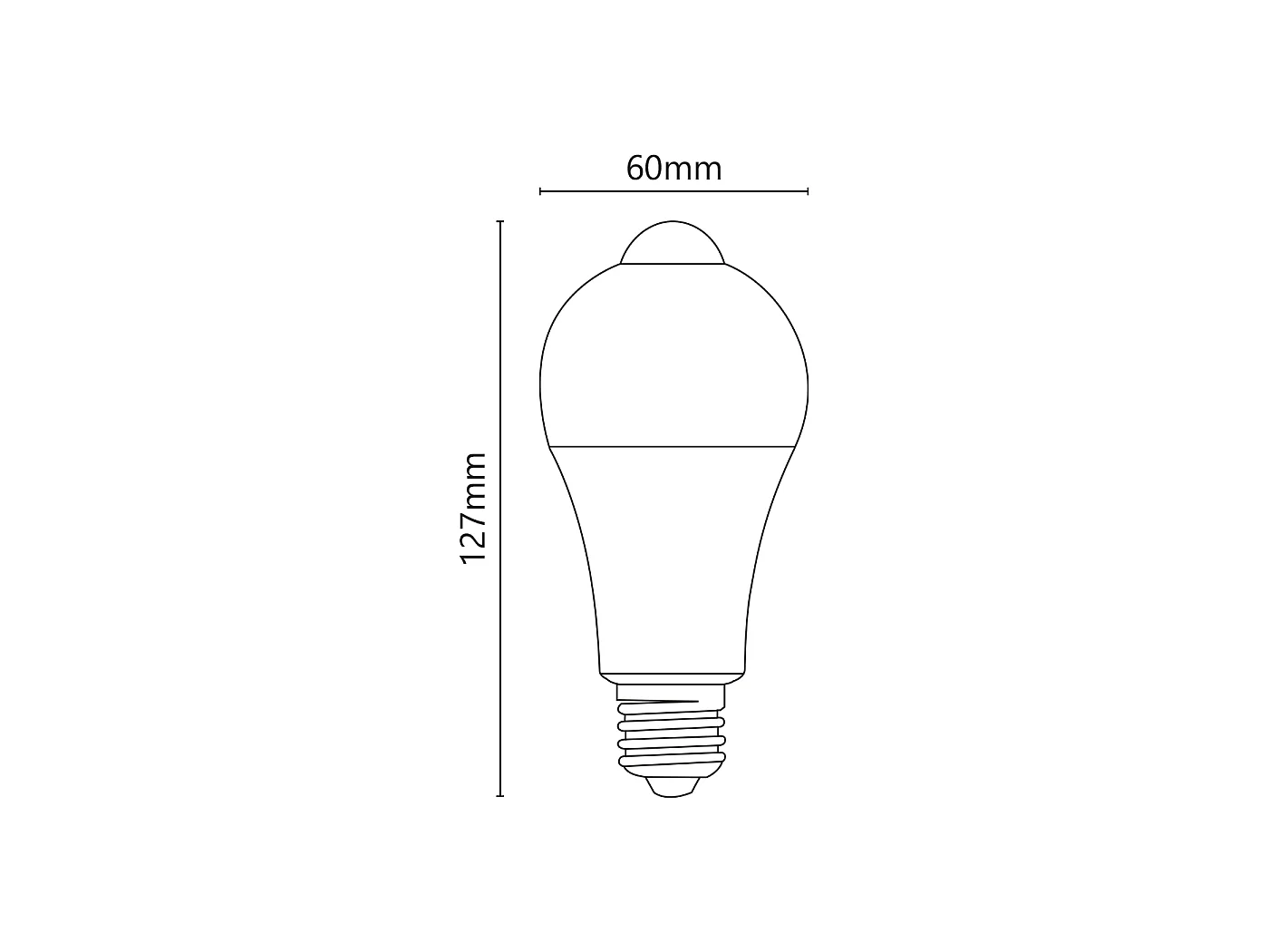 Alcapower Klassische LED-Lampe E27 10W 900lm 4000K mit PIR-Bewegungsmelder & Lichtsensor, Energieeffizienzklasse F, Ideal für Innenräume