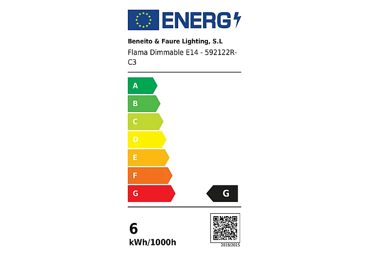 Flama Dimmbare LED-Lampe E14 5,5 W (3000 K, 418 lm, 360° dimmbar, TRIAC) - Beneito & Faure für Innenbeleuchtung