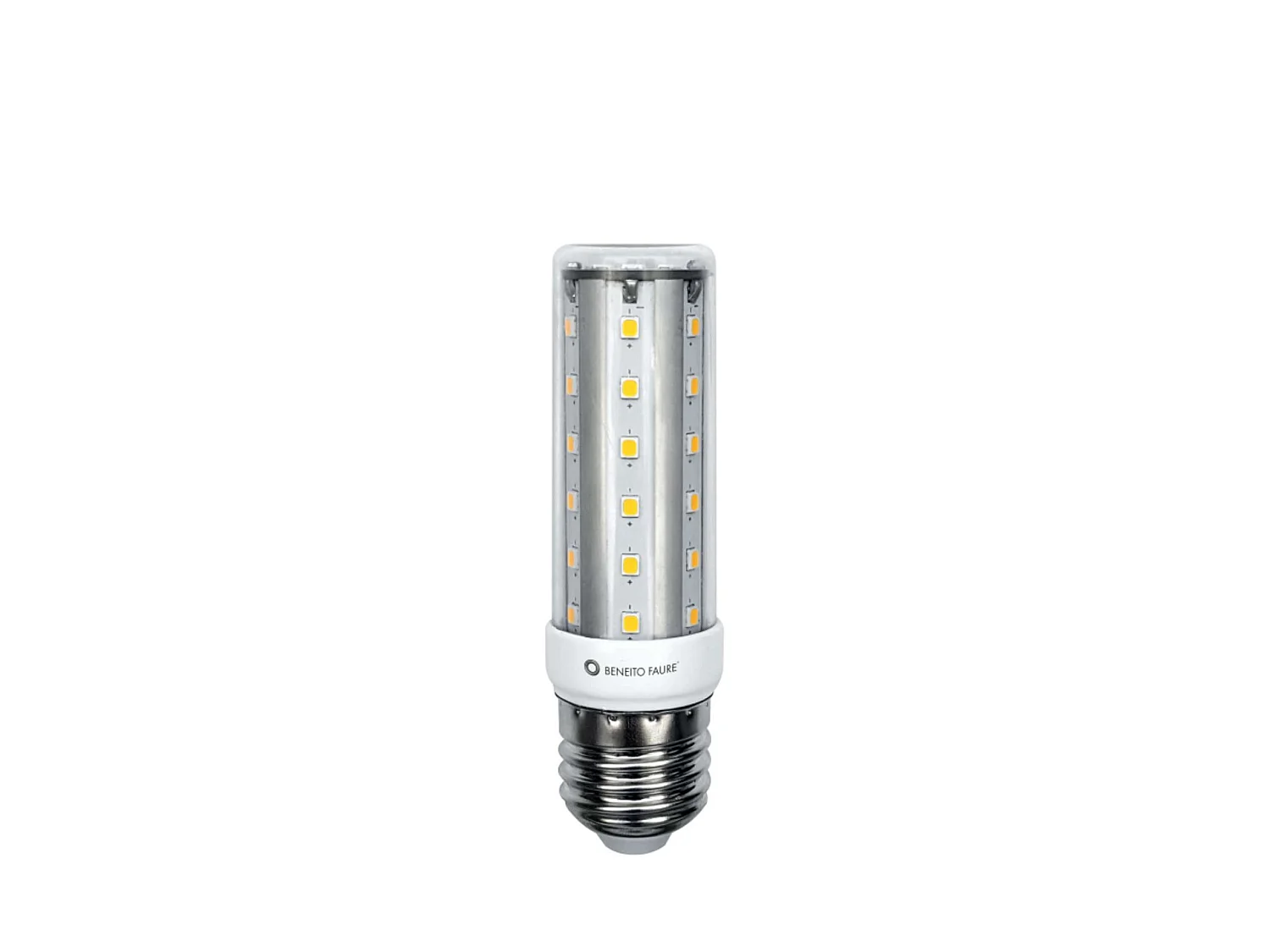 Lampadina LED Retrofit HQI Tubular E27 10W 360 gradi Luce Calda 3000K 1000 lm, Lampada tubolare interna professionale - Beneito & Faure