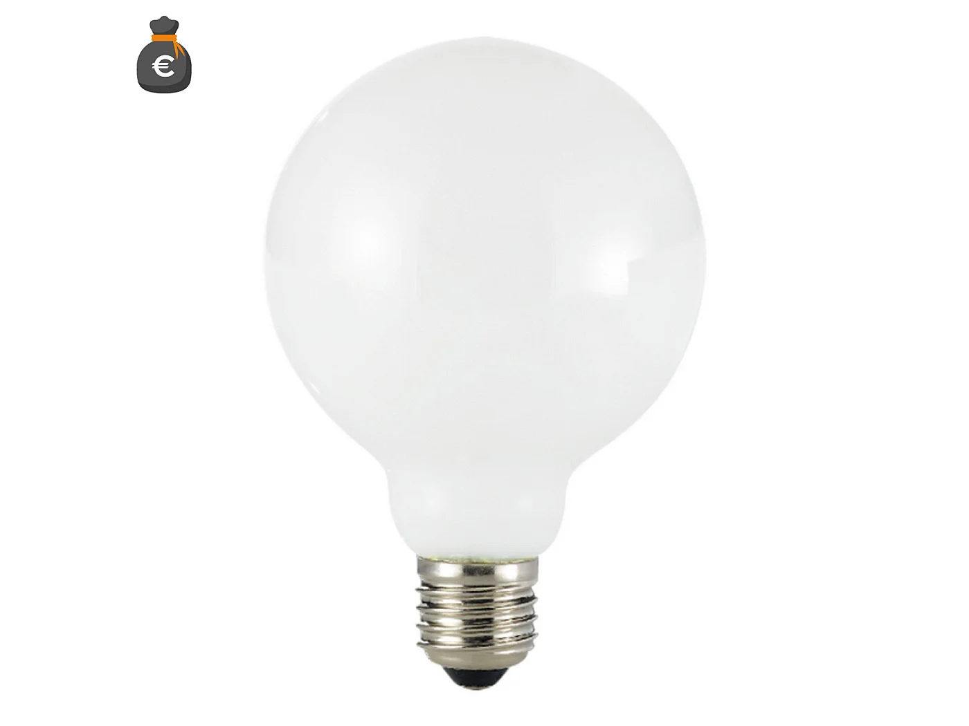 Alcapower LED-Globelampe 125 Classic E27 10W 1400lm 3000K Weißglas, warmweißes Licht 360 Grad, Energieeffizienzklasse E, lange Lebensdauer