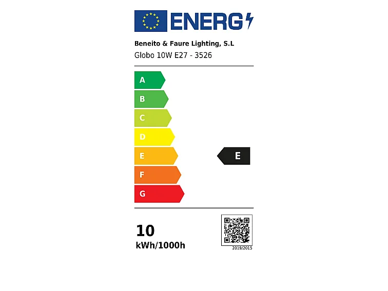 10W E27 LED-Retrofit-Glühbirne, 360°-Weißlicht (4000K, 1180 Lumen) für Innenbeleuchtung, Schutzart IP40 - Beneito & Faure