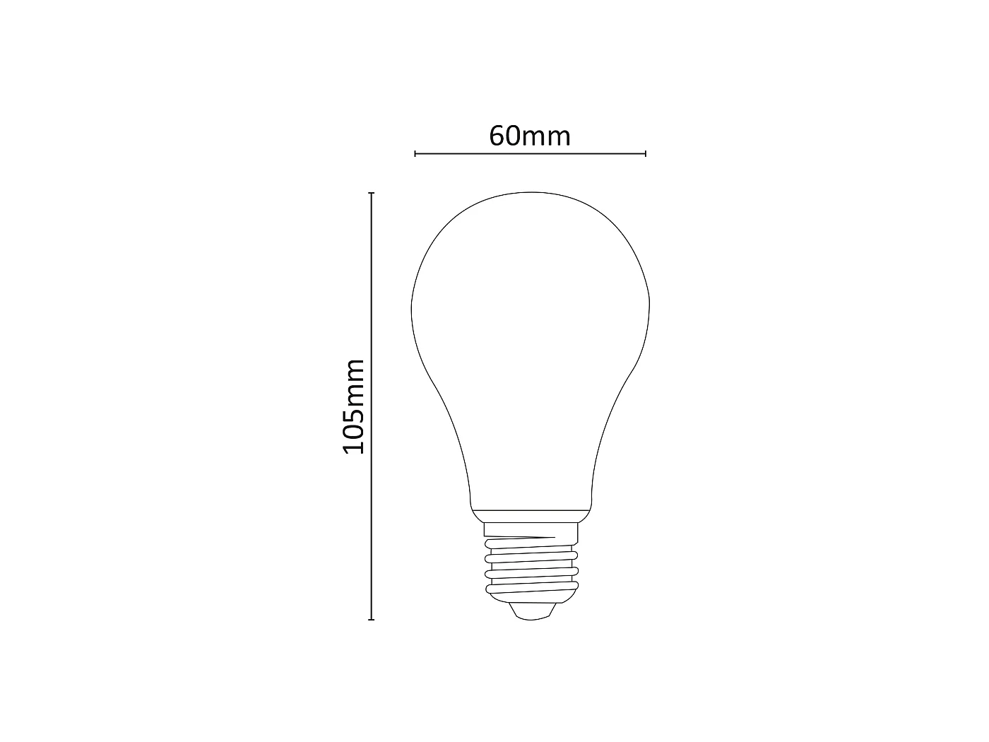 Ampoule LED Alcapower A60, verre dépoli, 8 W, culot E27, 950 lm, 4000 K, lumière naturelle, classe énergétique E, pour l'éclairage domestique.
