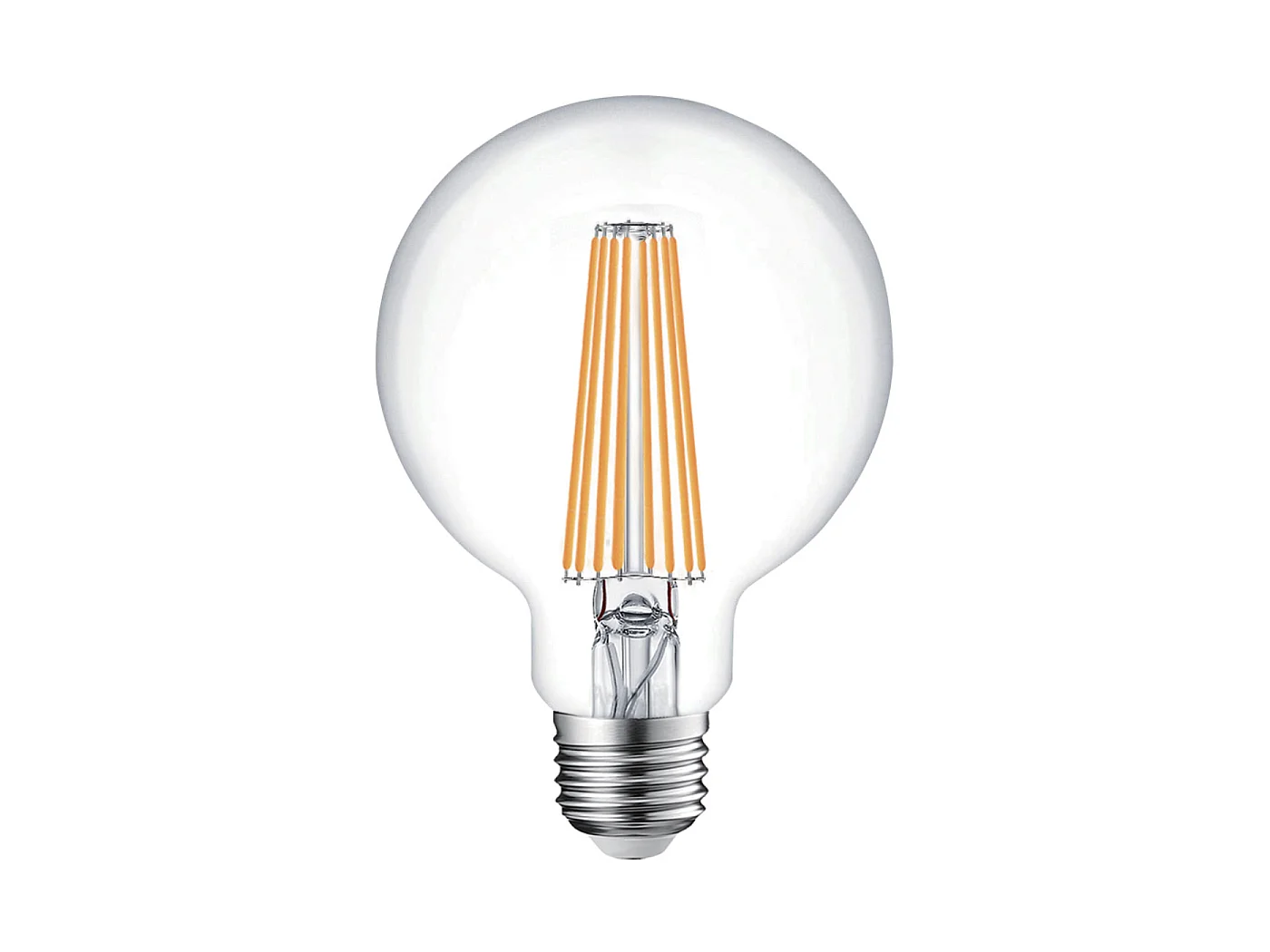 Alcapower Lampadina LED Globo G95 Filamento Trasparente 15W E27 2500lm 3000K Luce Calda - Alta Efficienza Energetica Classe C per Illuminazione