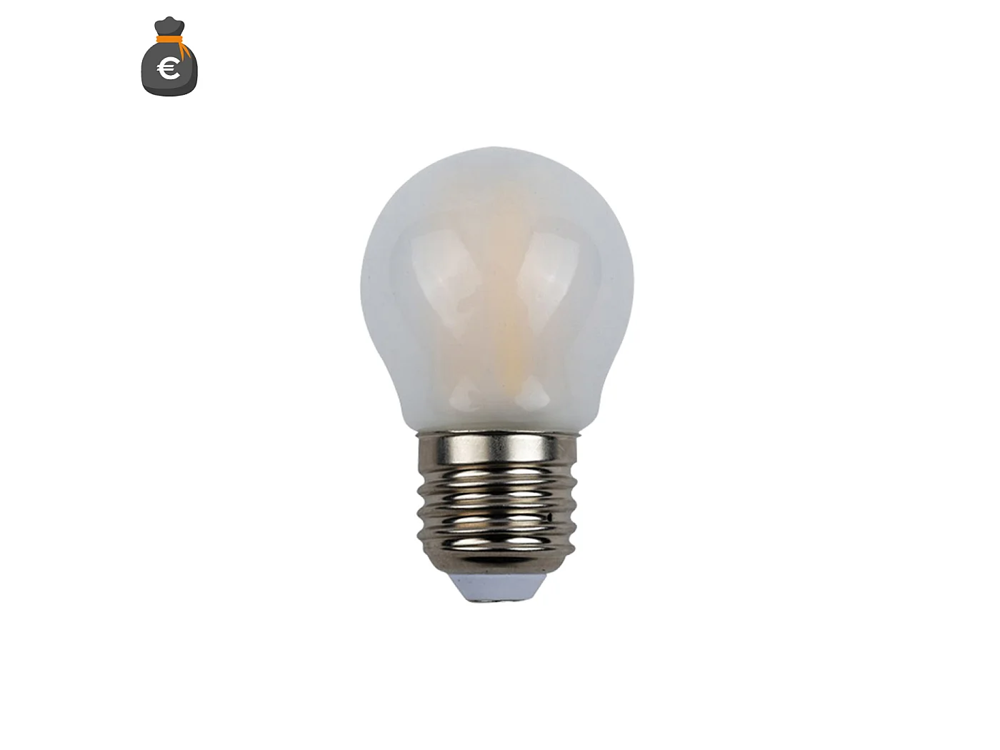 Alcapower G45 E27 4W LED-kogellamp, 450lm, 4000K natuurlijk licht, mat glas, compact design, energie-efficiëntieklasse E, 25.000 uur.