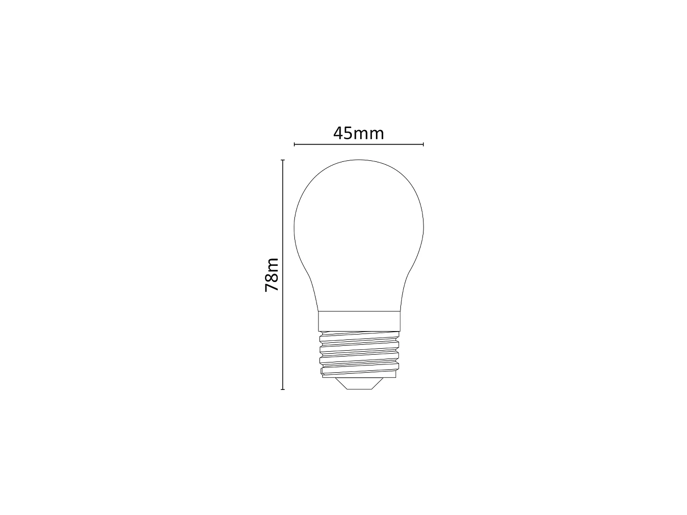 Alcapower G45 E27 4W LED-kogellamp, 450lm, 4000K natuurlijk licht, mat glas, compact design, energie-efficiëntieklasse E, 25.000 uur.