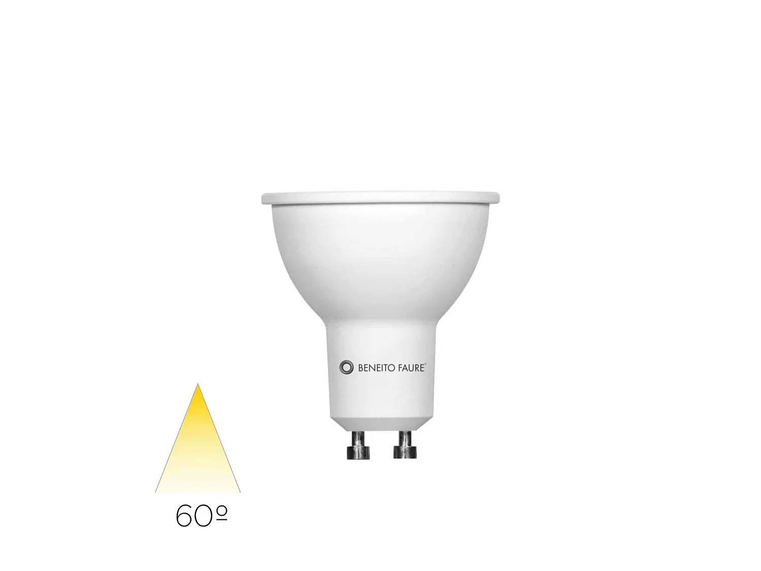 GU10 6W 60° dichroitische LED-Hakenlampe 4000K Weißlicht 616lm GU10-Fassung IP40 Weiße Ausführung für den Innenbereich - Beneito & Faure