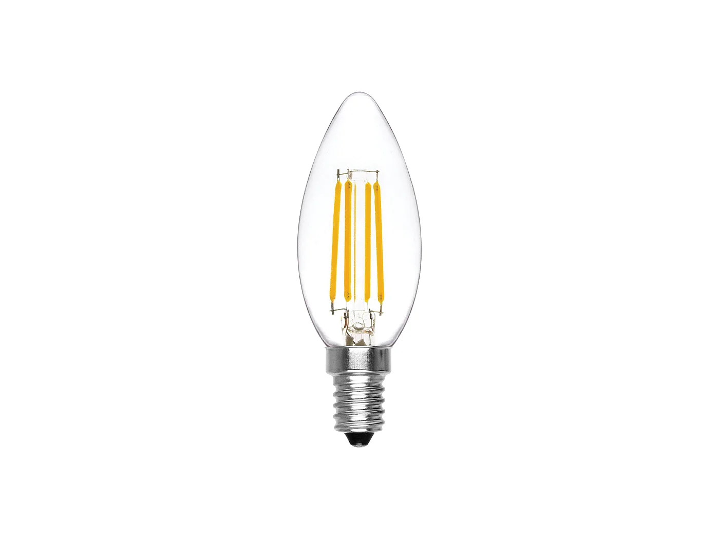 Alcapower C35 LED-Filament-Kerzenlampe Klar E14 6W 810lm 3000K Warmweiß - Energieklasse D, hohe Effizienz und lange Lebensdauer