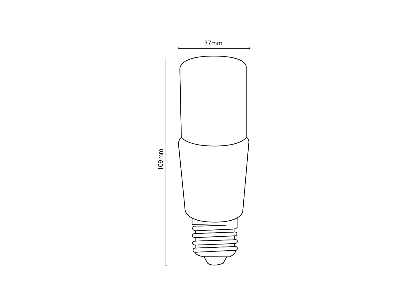 Ampoule LED Tubulaire Alcapower T37 9W E27 800lm 3000K Lumière Chaude Classe F Durée 25000 Heures Technologie Basse Consommation Sans Mercure