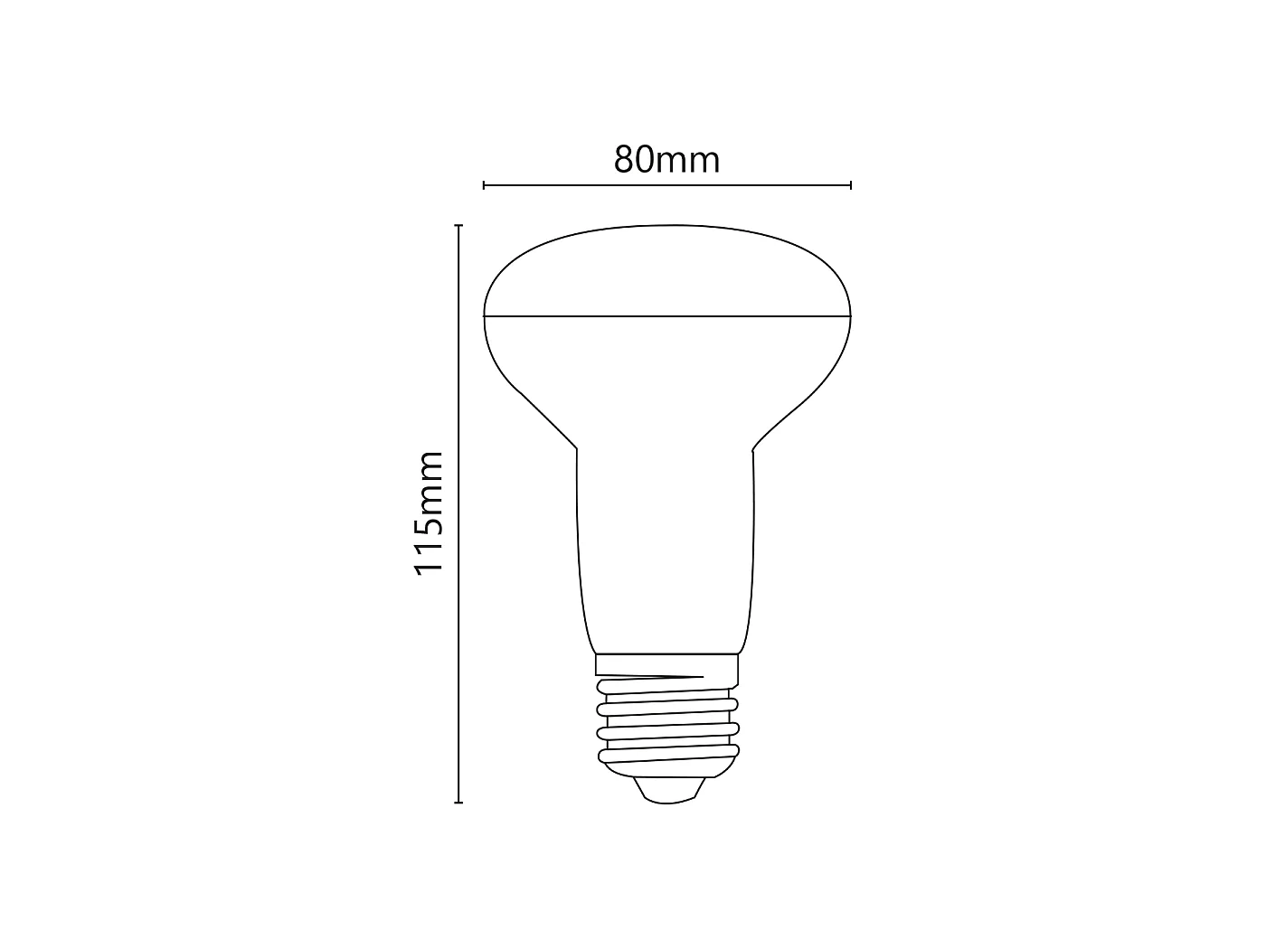 Lampe LED Champignon Alcapower R80 10W E27 850lm 3000K Lumière Chaude 25000h Classe F Éclairage Résidentiel Commercial Design Durable Efficace