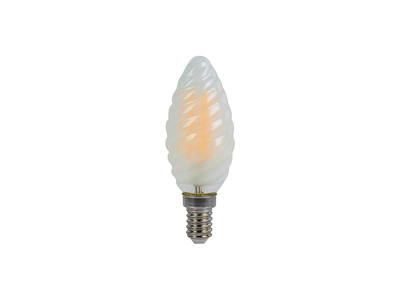 Alcapower LED-Kerzenlampe C37 Frostglas 4W 510lm 3000K E14 Warmweiß Diffuser Effekt Energieklasse E Elegantes Design