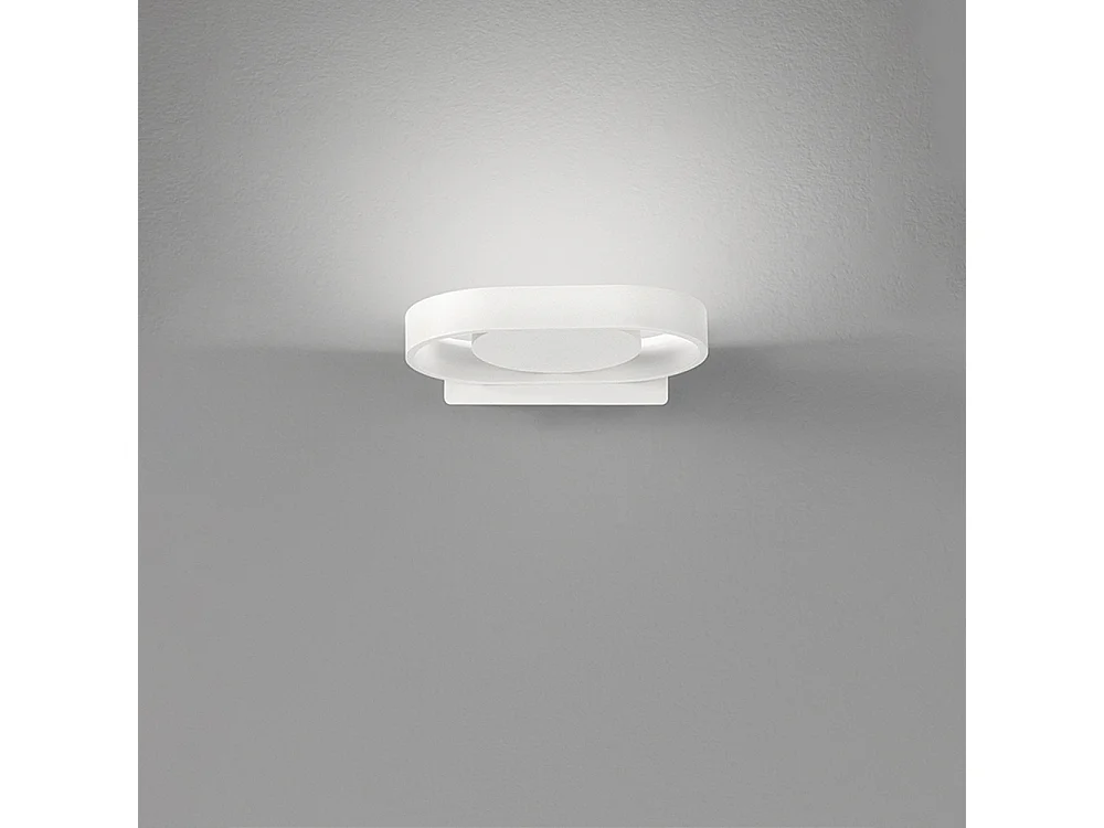 Aplique de pared de metal blanco, lámpara LED ajustable de 6 W con tecnología CCT seleccionable de 3000 K a 4000 K a 6000 K, diseño moderno - Perenz