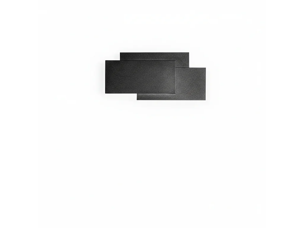 Aplique de Parede LED 36W 2880Lm 3000K Série 6750 em Alumínio de Cor Preta, Design Moderno e Geométrico para Iluminação de Interiores - Perenz
