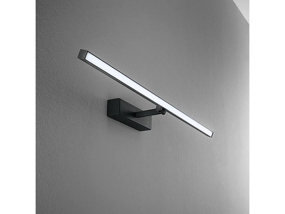 Aplique LED em Metal Preto, 16W, CCT 3000K/4000K/6000K, Difusor Orientável, Design Moderno para Iluminação de Interiores e Exteriores - Perenz