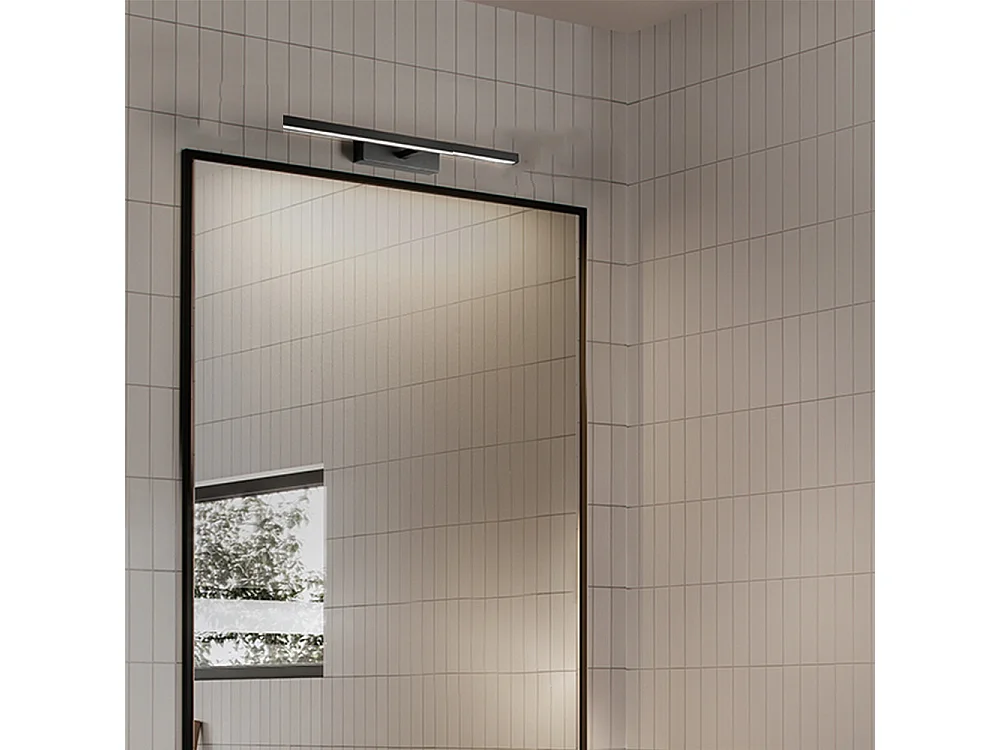 Aplique LED série 8040 em metal preto, 12W, luz CCT ajustável 3000K/4000K/6000K, difusor orientável a 300 graus - Perenz, design moderno e versátil