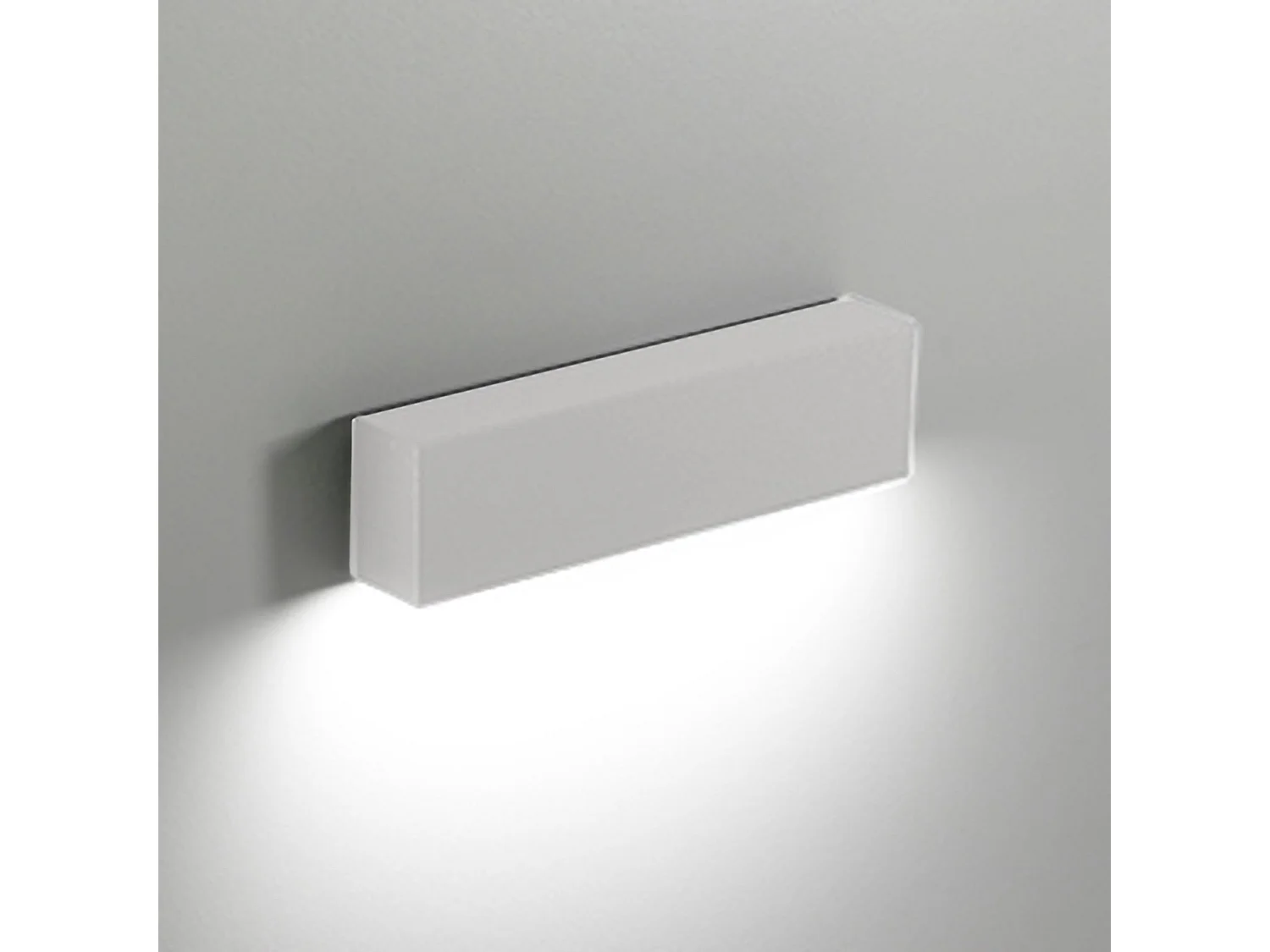 Slat 4W IP65 Rechteckige LED-Wandleuchte aus Aluminium-Druckguss, Mattweiß, für Innen- und Außenbeleuchtung, Abmessungen 18 x 4,5 x 3 cm