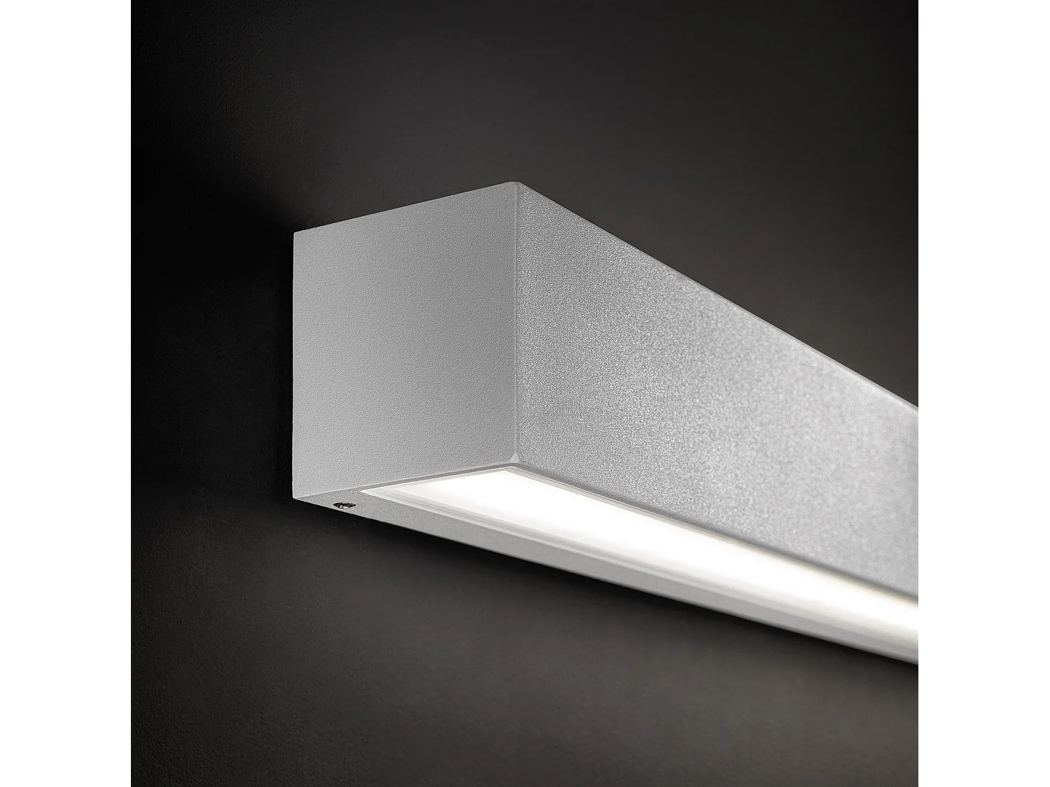 Slat 4W IP65 Rechteckige LED-Wandleuchte aus Aluminium-Druckguss, Mattweiß, für Innen- und Außenbeleuchtung, Abmessungen 18 x 4,5 x 3 cm